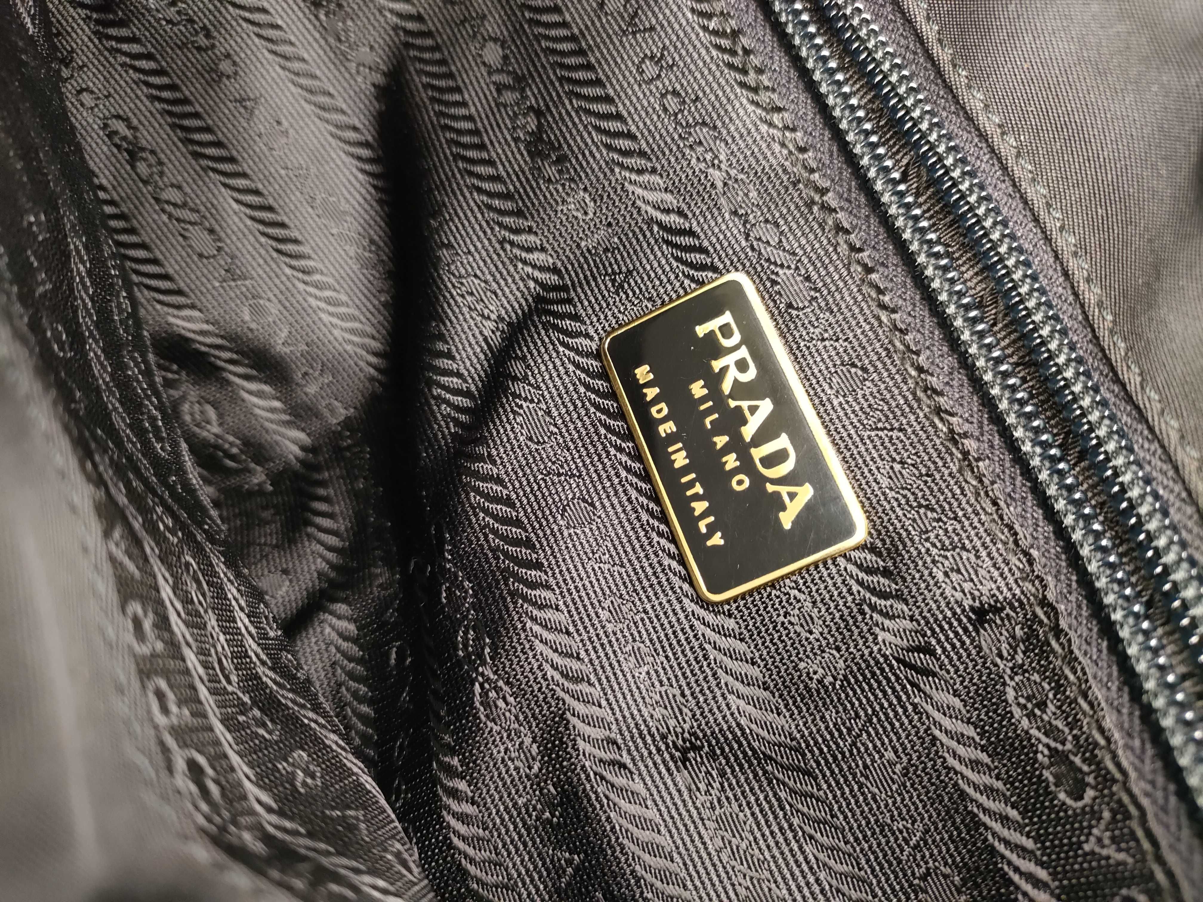 Nylon Prada Handbag Triangle Logo Black Bag Handbag — view 11