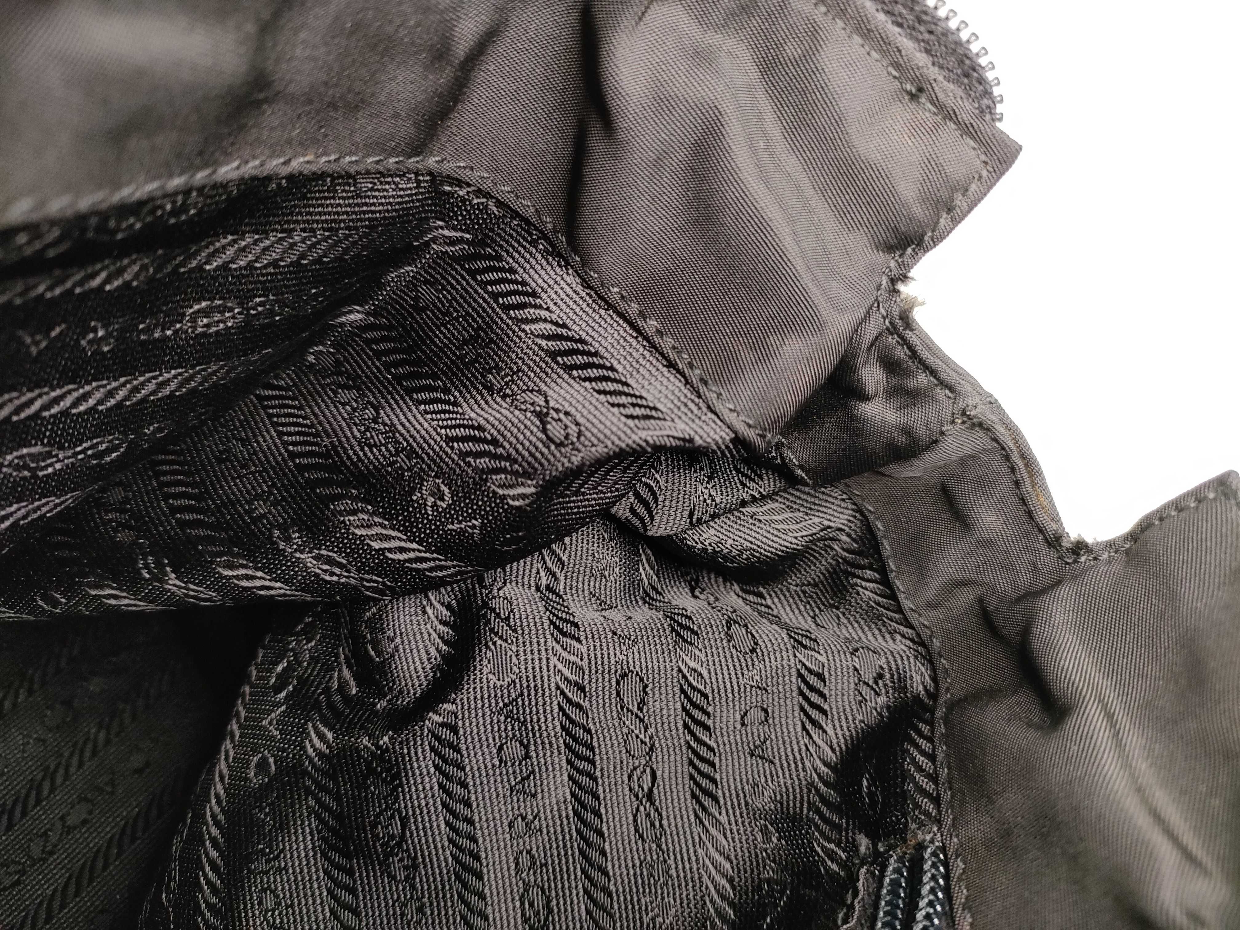 Nylon Prada Handbag Triangle Logo Black Bag Handbag — view 9