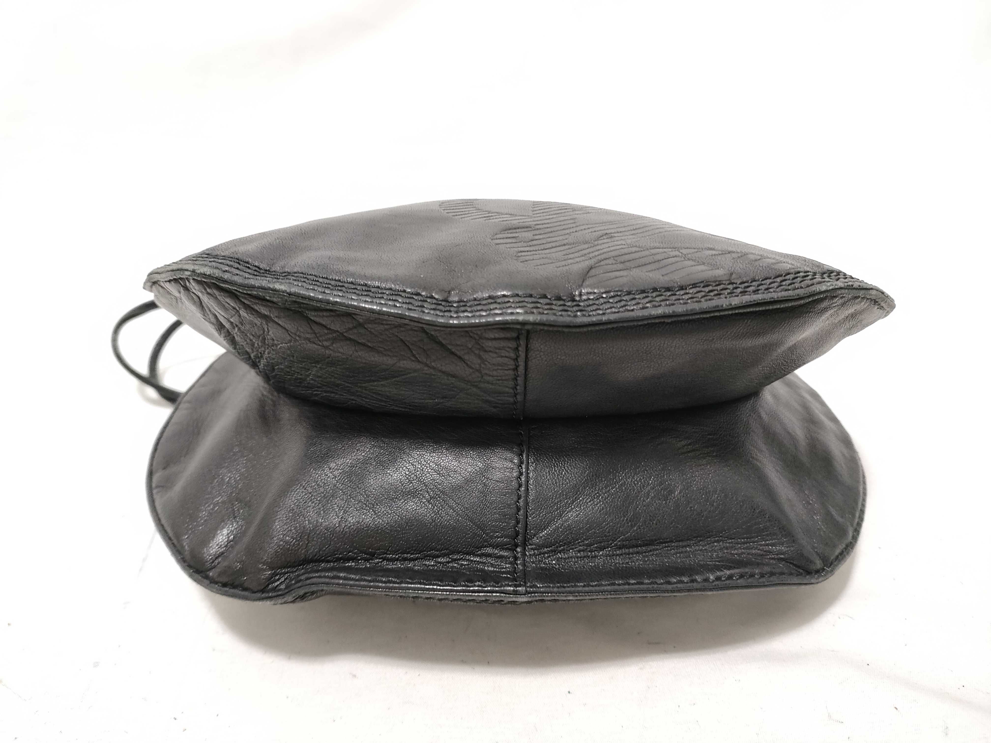Shoulder Bag, Leather, Black — view 7