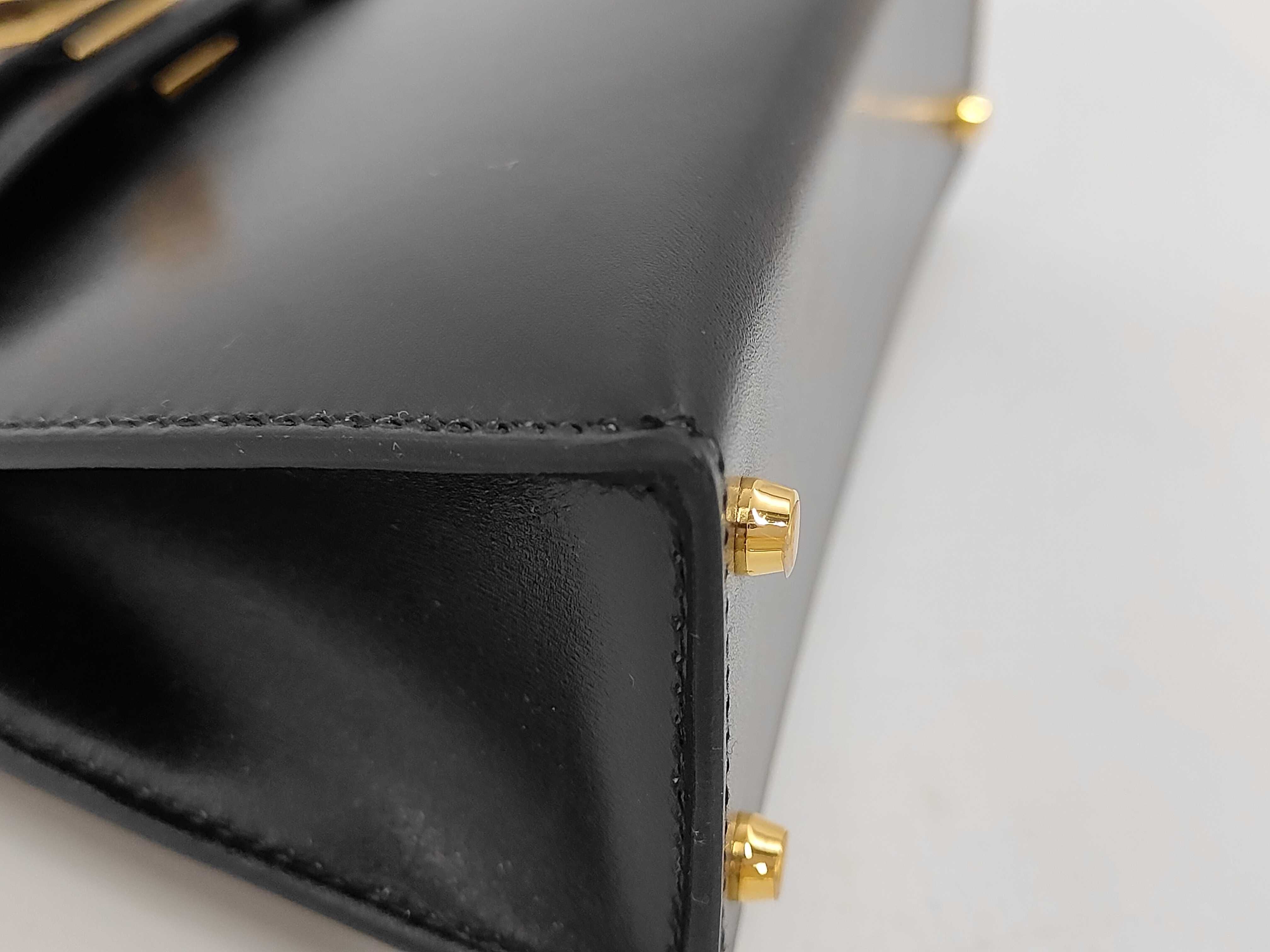 Mini Kelly II, B stamp, black box calf leather, gold hardware, dust bag, box, handbag. — view 4
