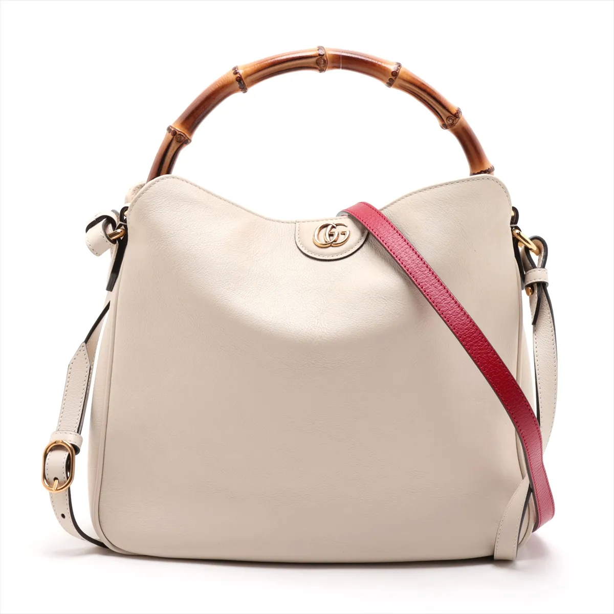 Bamboo Diana 746124 Leather 2-Way Handbag, Beige