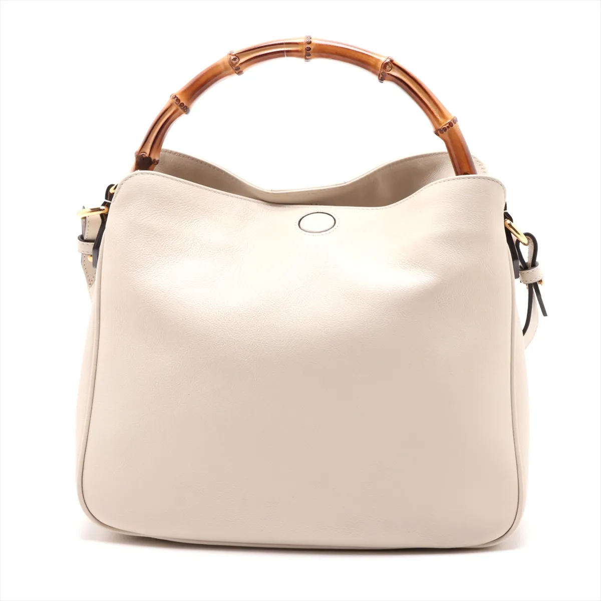 Bamboo Diana 746124 Leather 2-Way Handbag, Beige — view 2