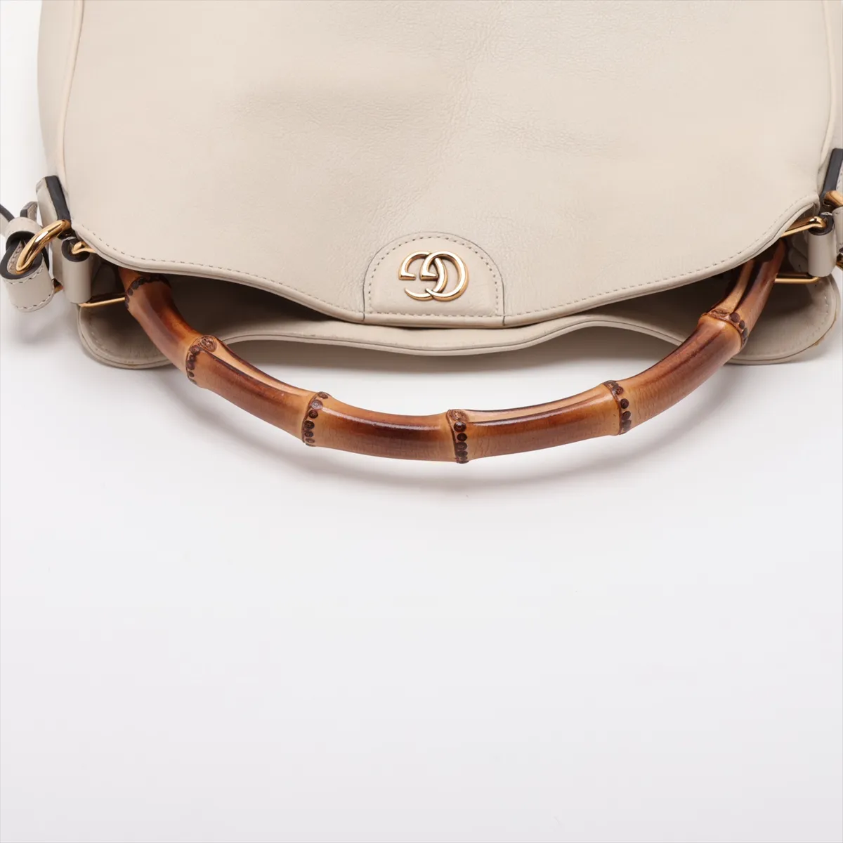 Bamboo Diana 746124 Leather 2-Way Handbag, Beige — view 5