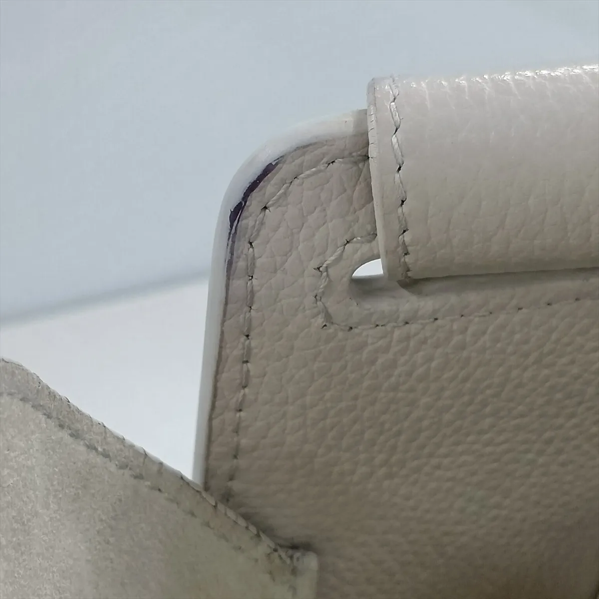 North-South Leather 2-Way Shoulder Bag, White, 659920 — view 15