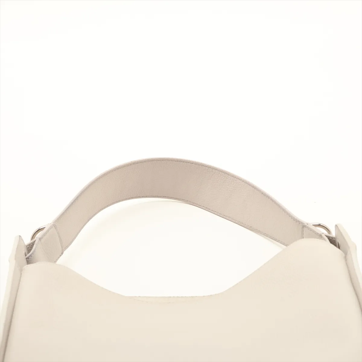 North-South Leather 2-Way Shoulder Bag, White, 659920 — view 6