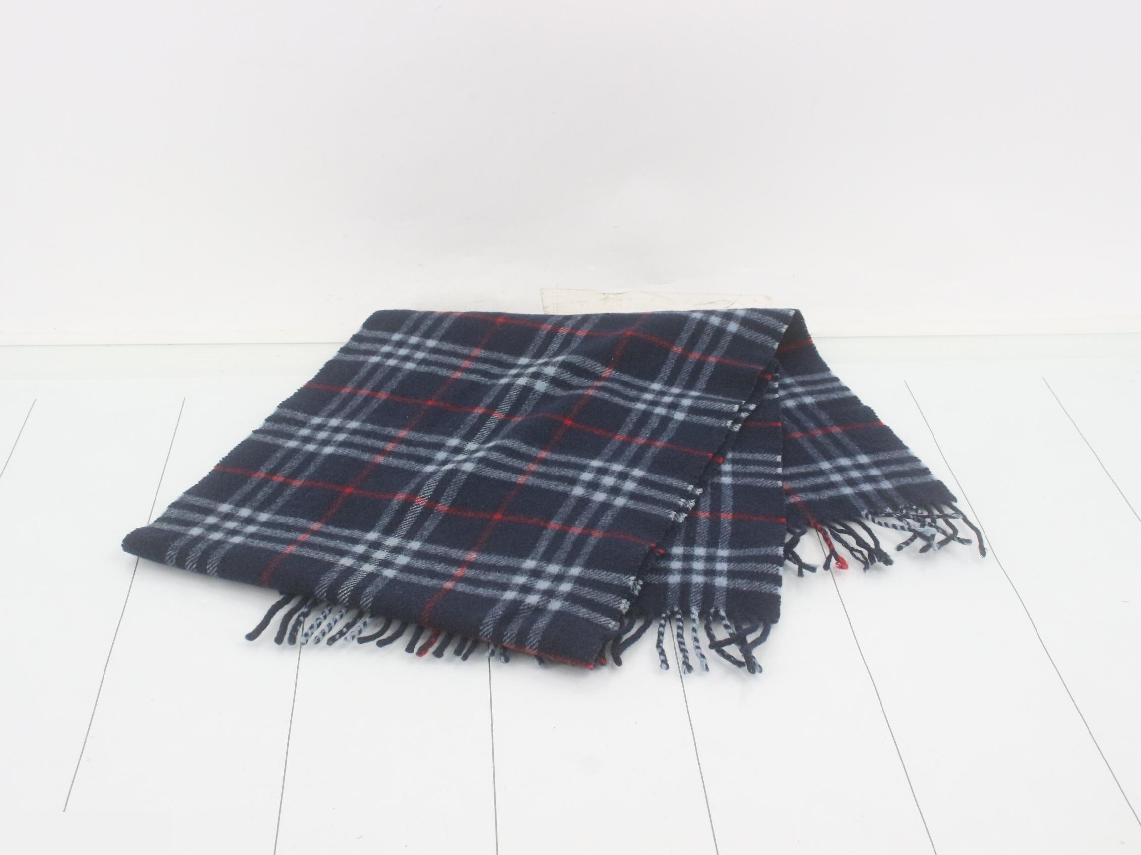 Scarf, Nova Check pattern, navy — view 3