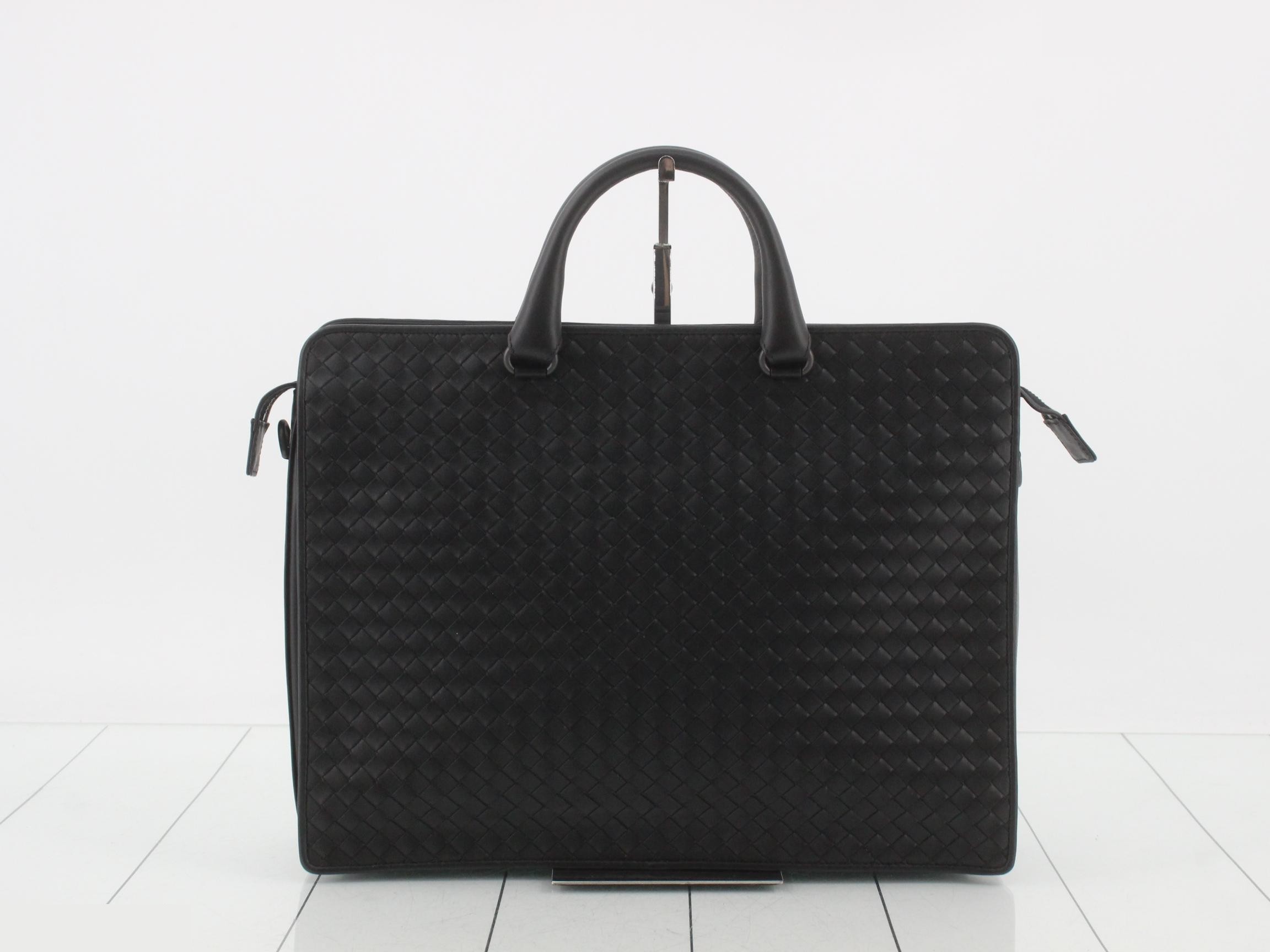 Intrecciato handbag, black — view 2