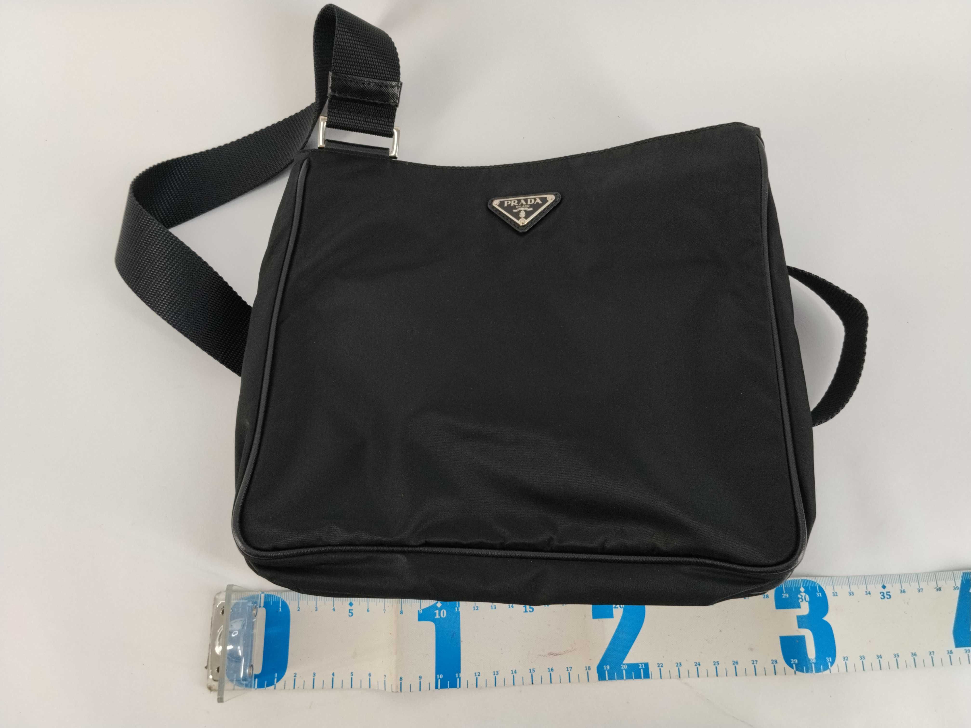 Nylon Shoulder Bag, Black Nylon Shoulder Bag — view 2