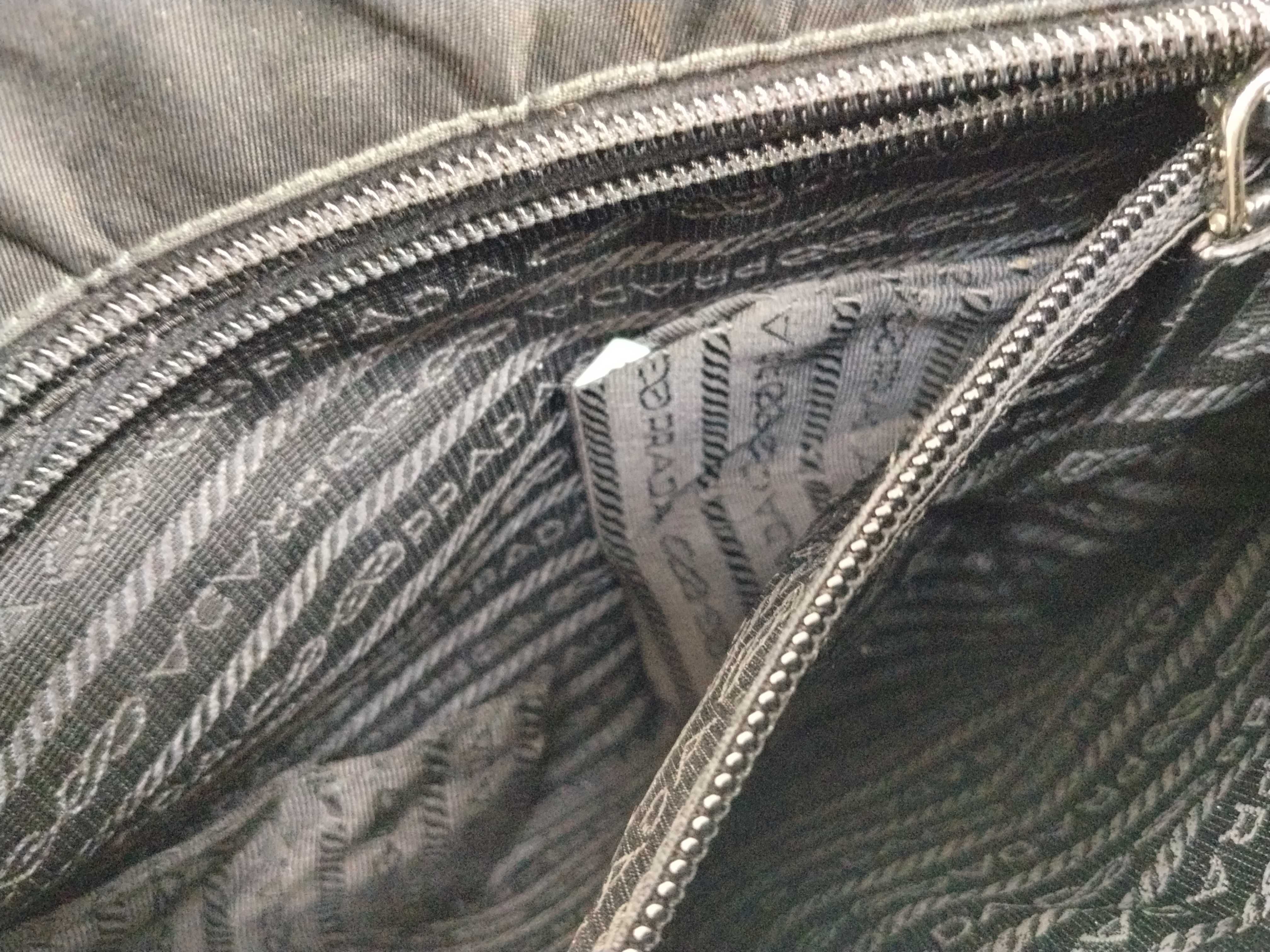 Nylon Shoulder Bag, Black Nylon Shoulder Bag — view 11