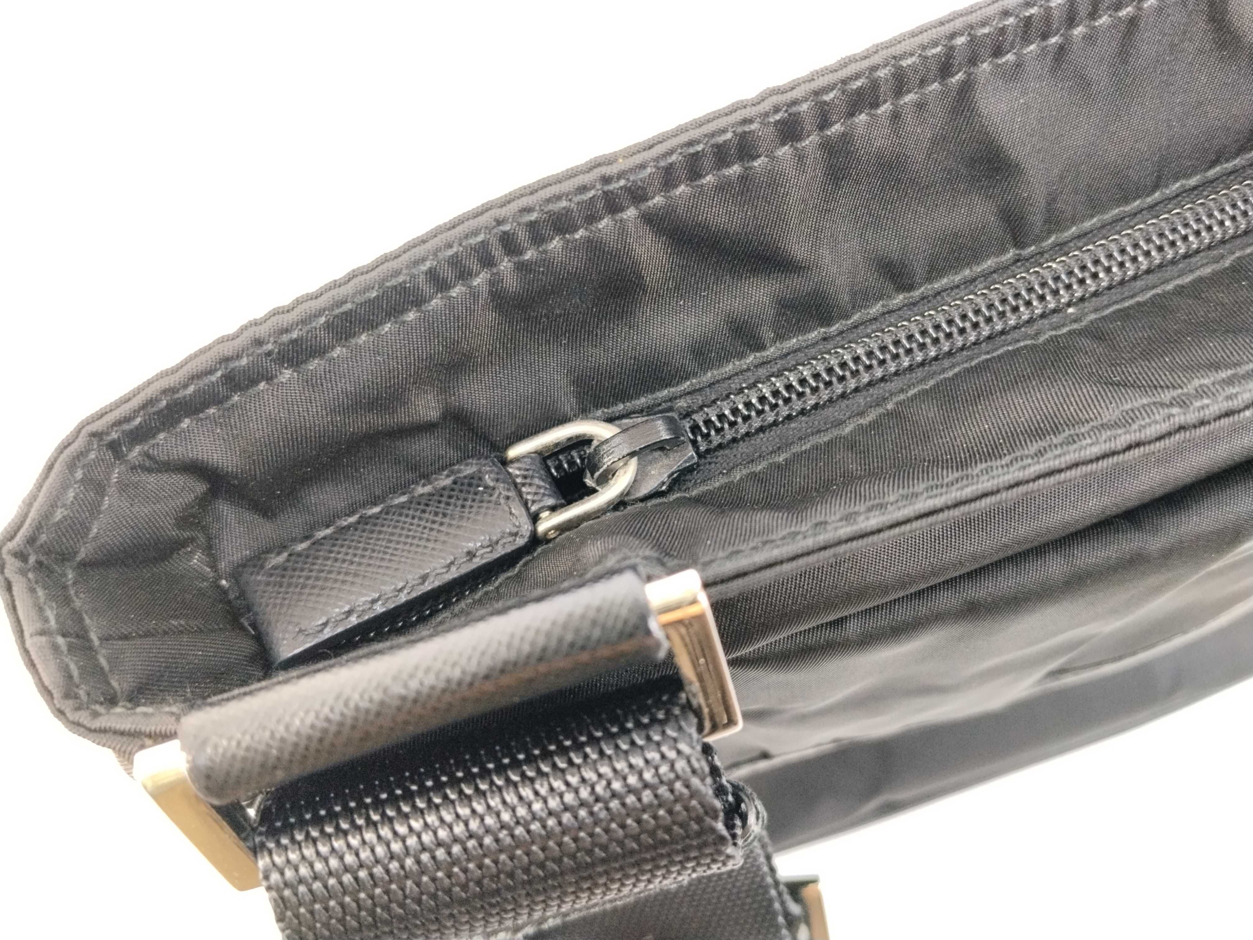 Nylon Shoulder Bag, Black Nylon Shoulder Bag — view 12