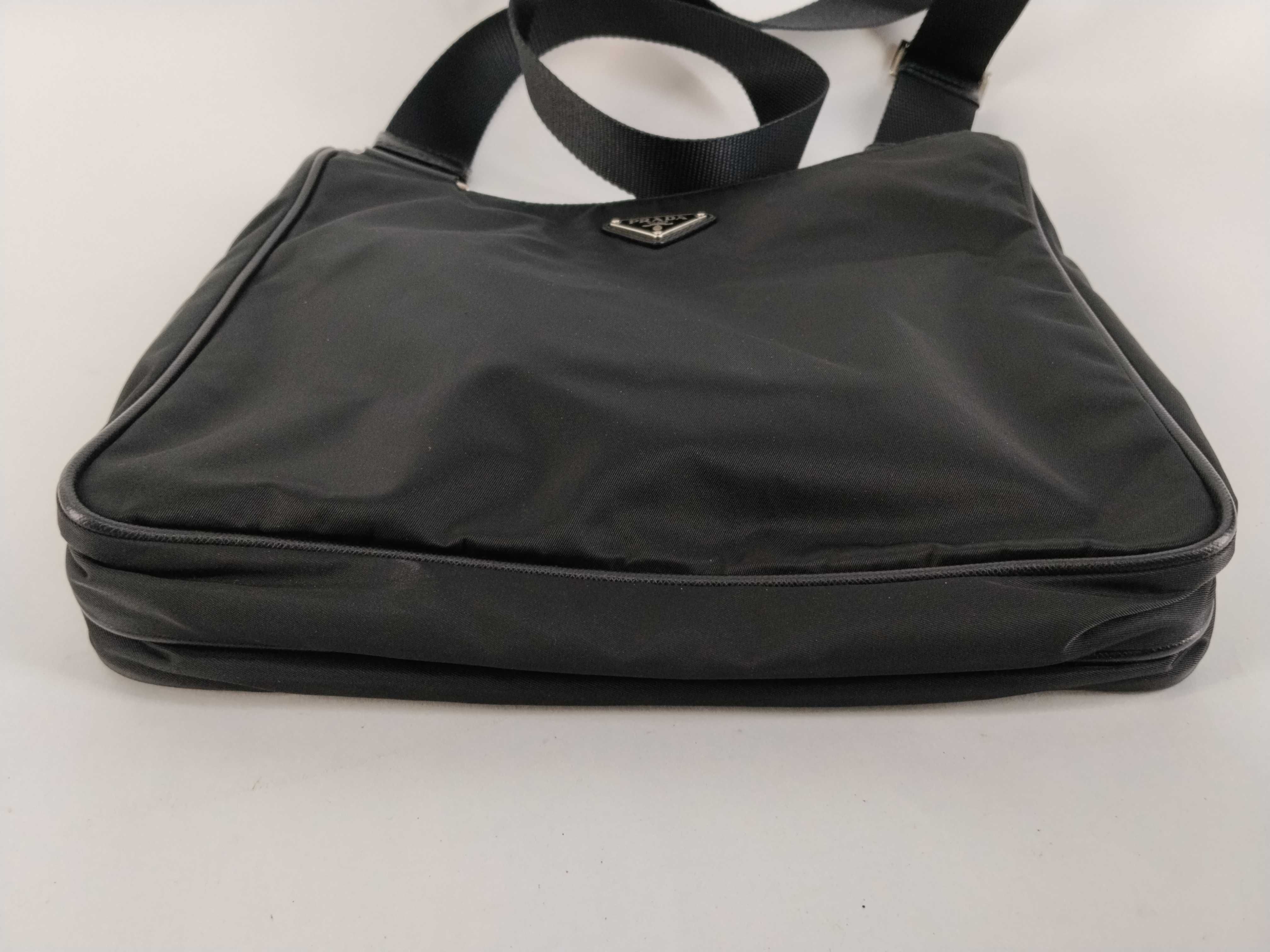 Nylon Shoulder Bag, Black Nylon Shoulder Bag — view 7