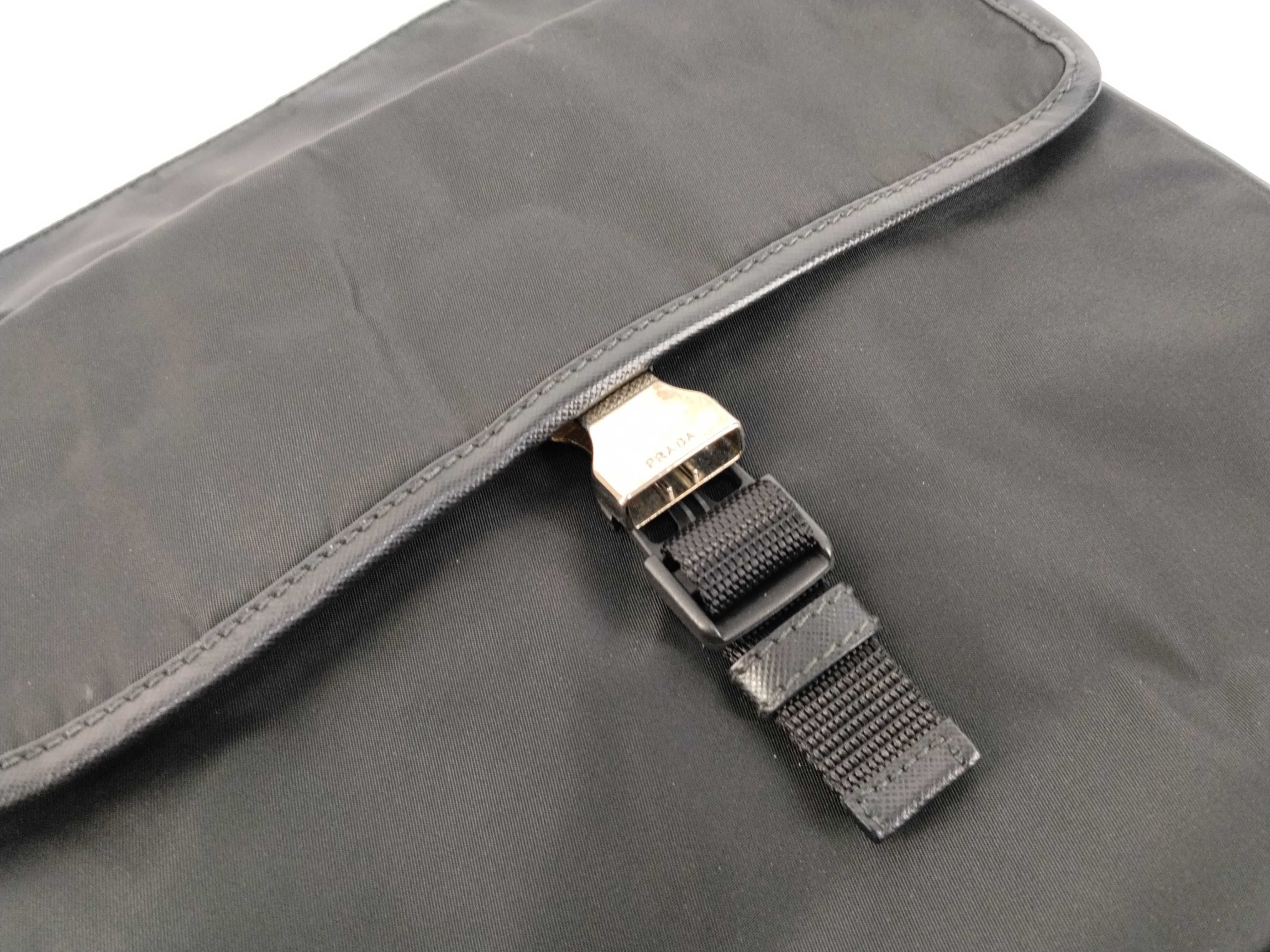 Nylon Shoulder Bag, Black Nylon Shoulder Bag — view 8