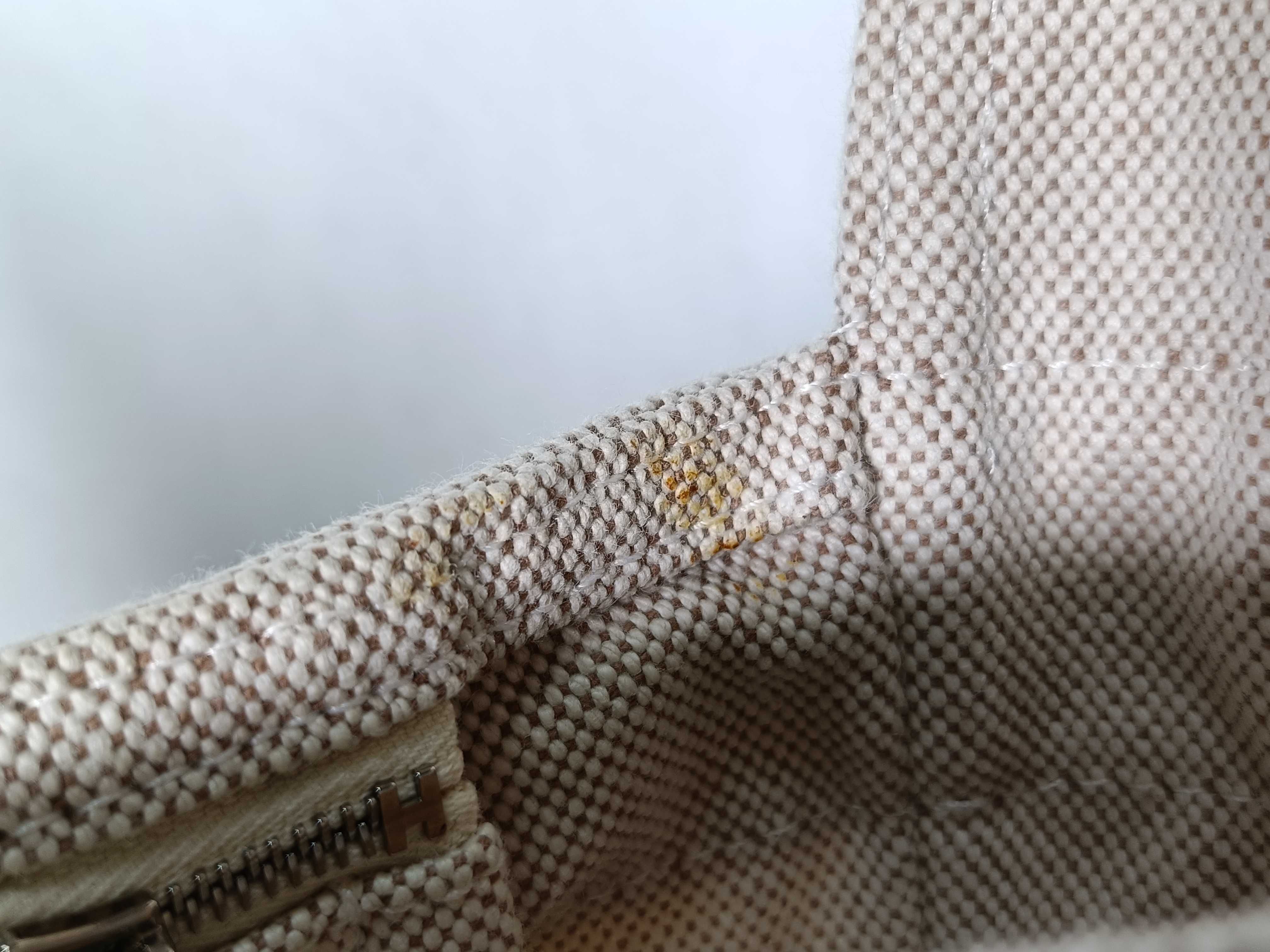 Marwari PM Tote Bag, Toile H x Leather, Brown x Beige, Silver Hardware, M: 2009 — view 7