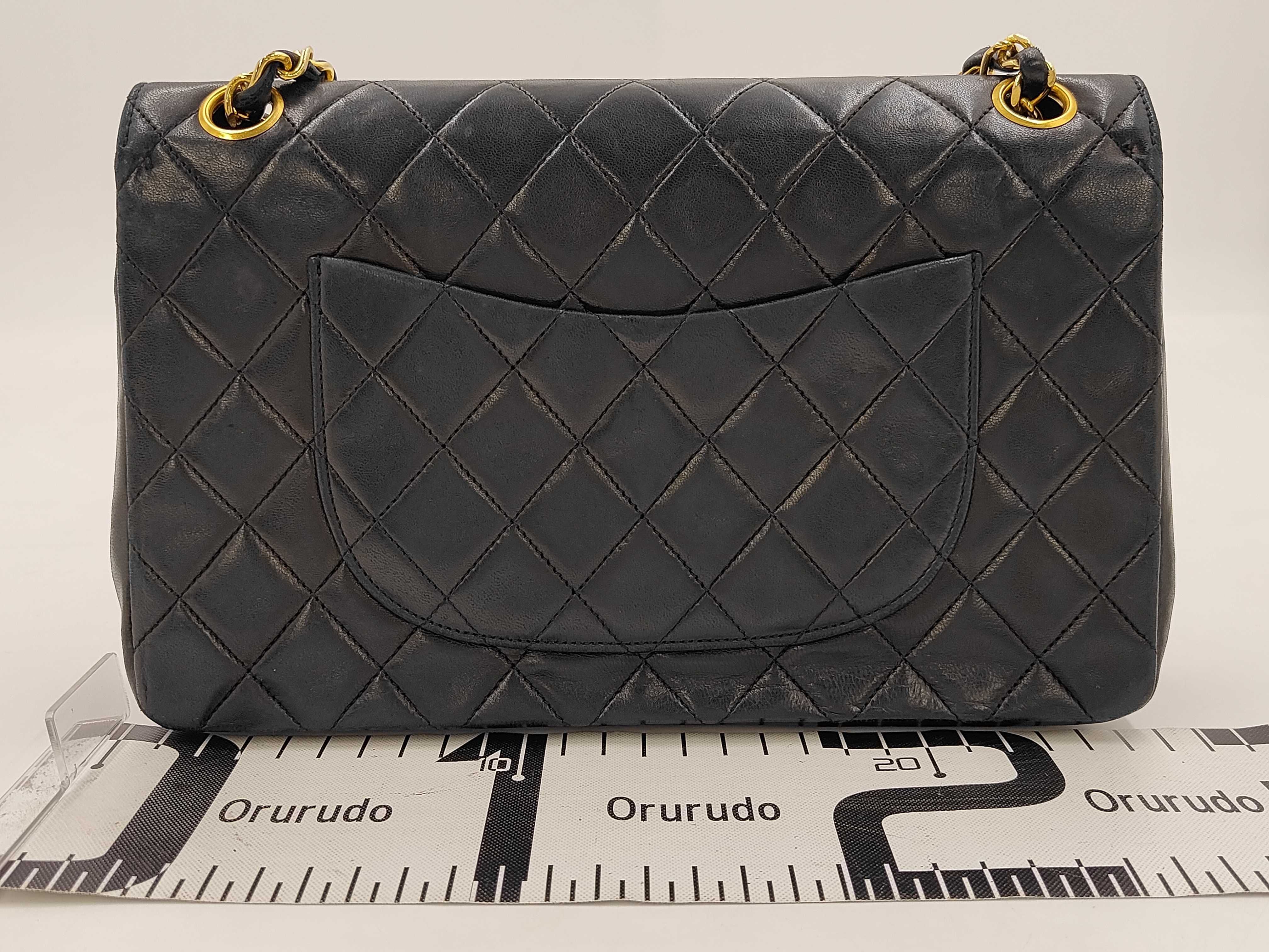 Lambskin Matelassé Double Flap Chain Shoulder Bag — view 2