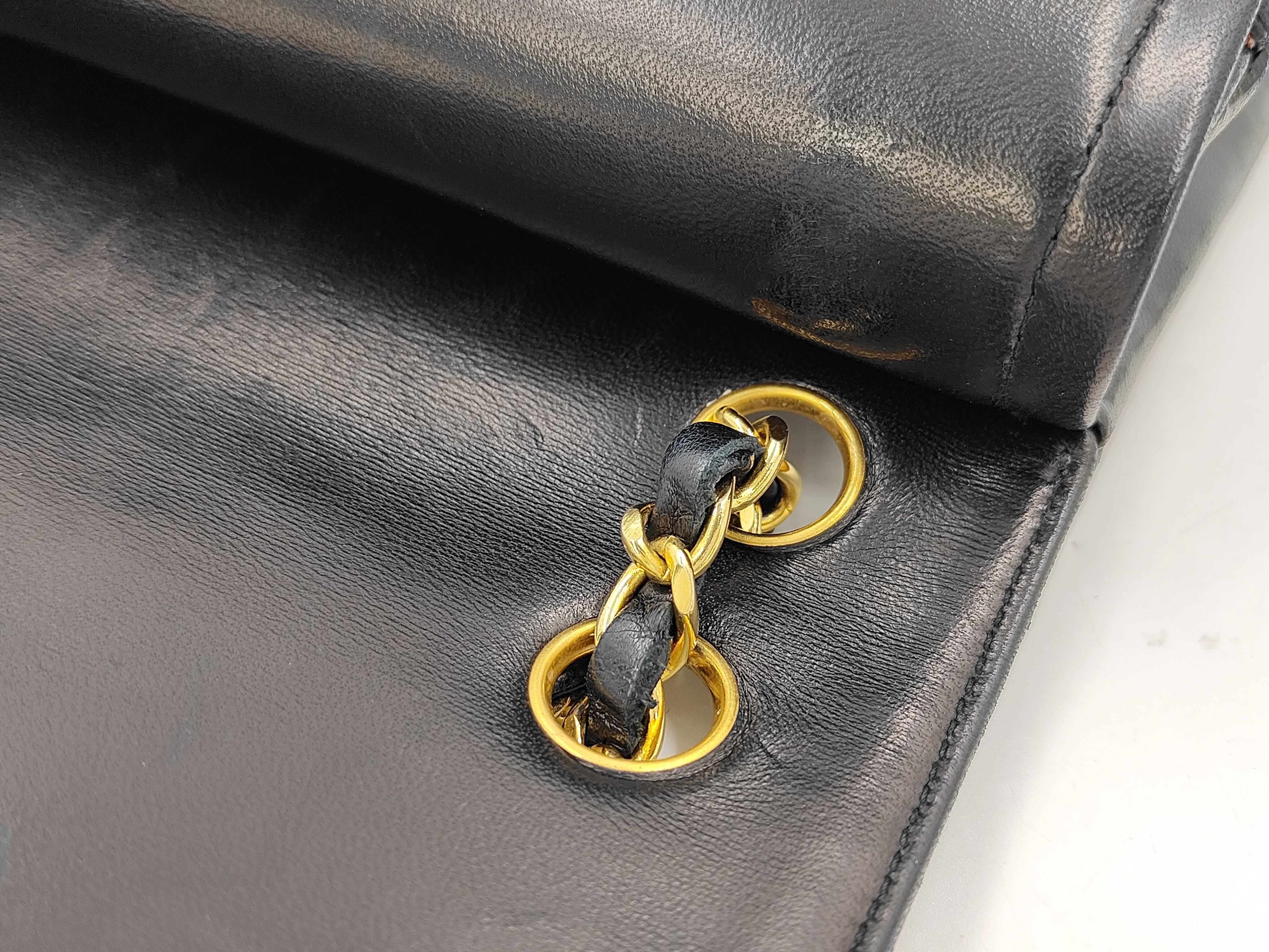 Lambskin Matelassé Double Flap Chain Shoulder Bag — view 5