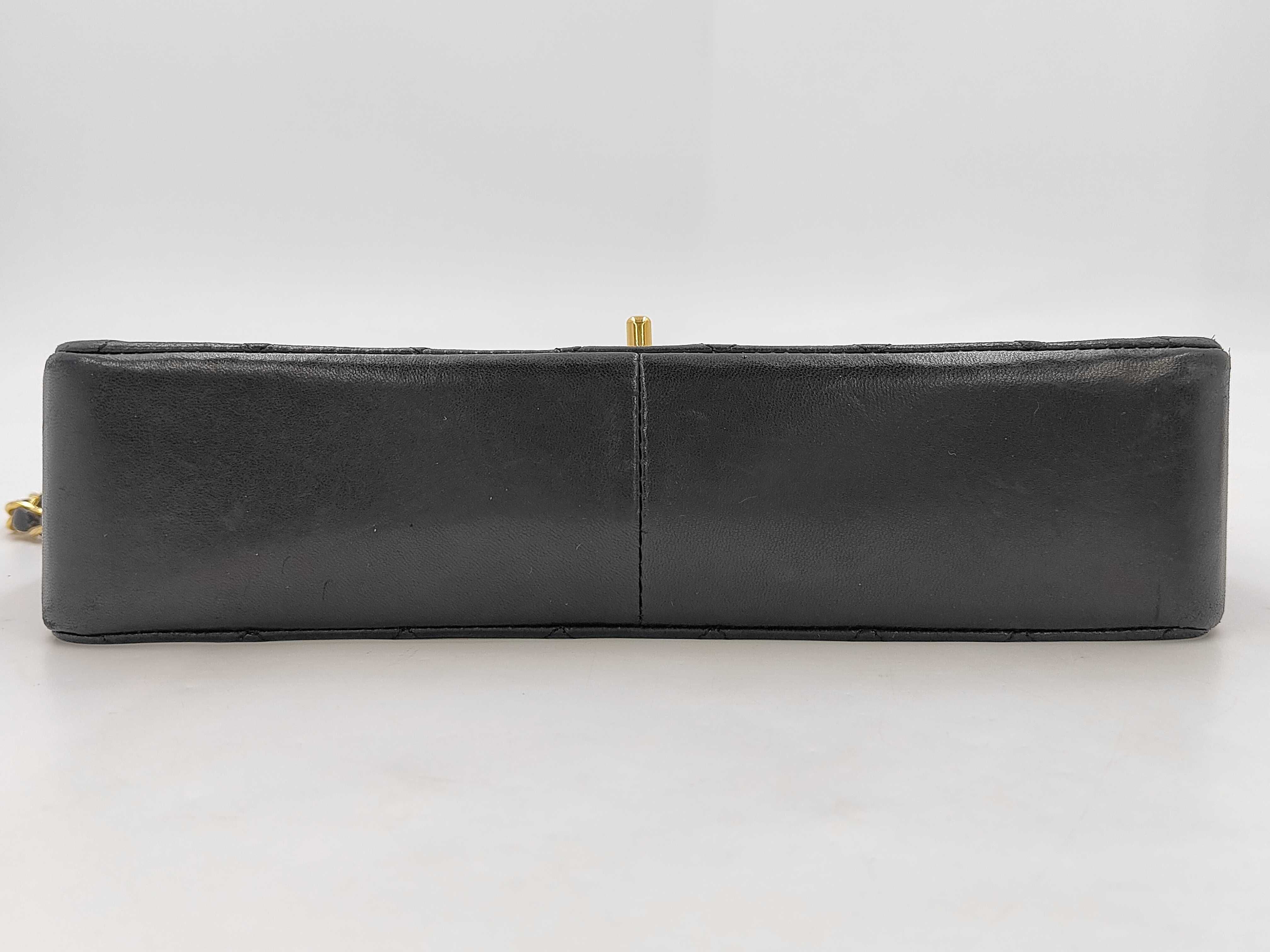 Lambskin Matelassé Double Flap Chain Shoulder Bag — view 7