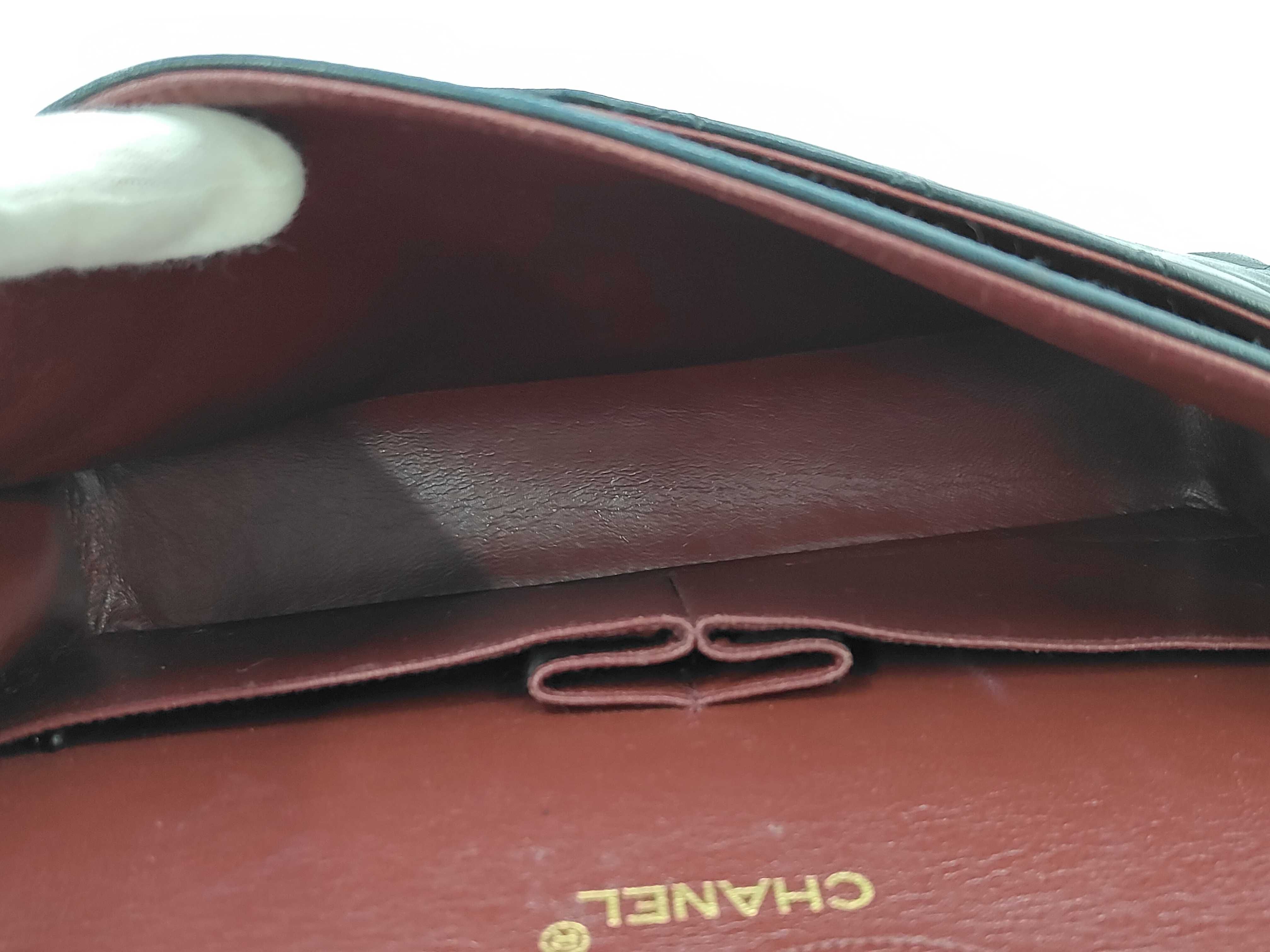 Lambskin Matelassé Double Flap Chain Shoulder Bag — view 9