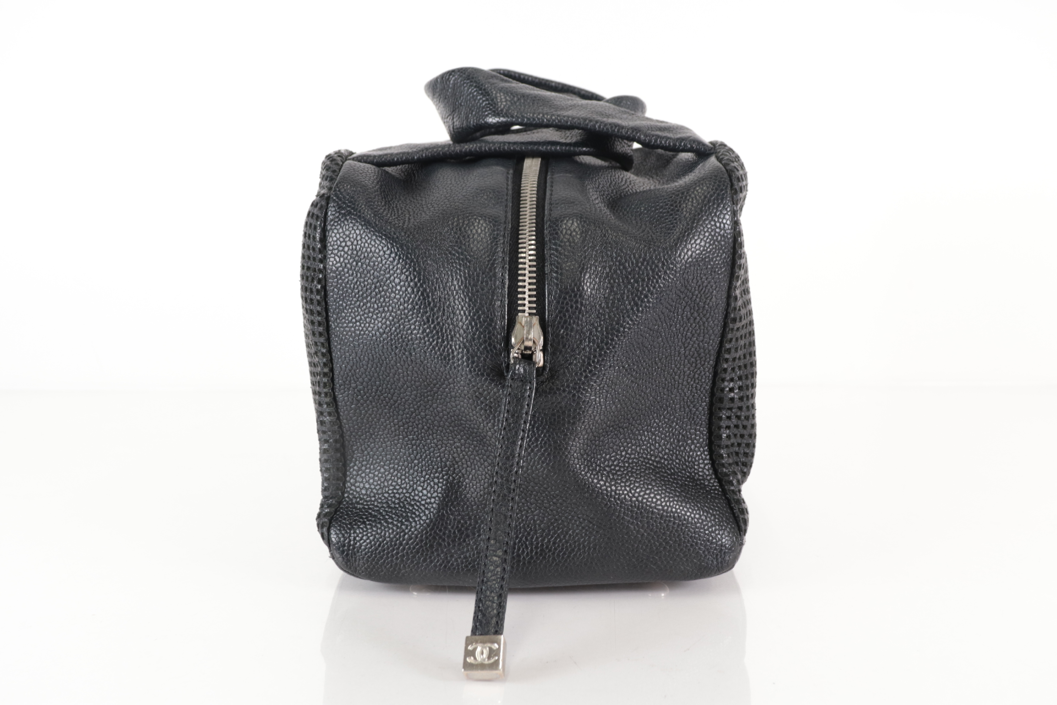 Perforated Leather Coco Mark Mini Boston Bag (Serial Number 9) — view 3