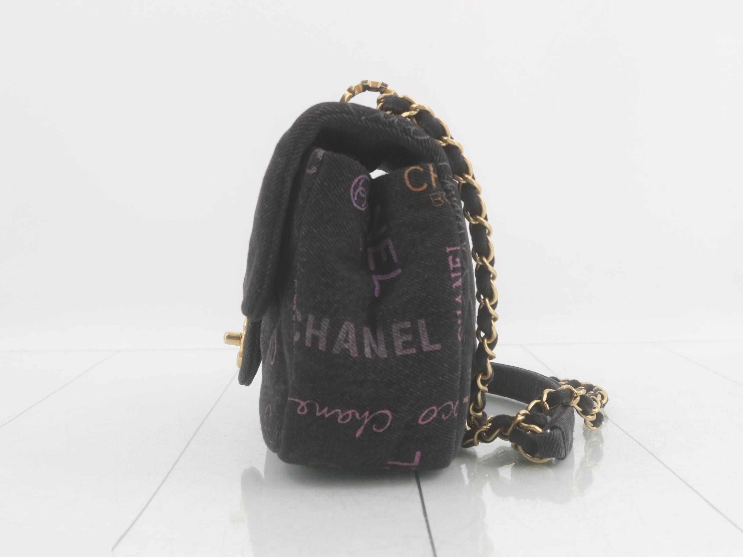 Logo pattern turn-lock chain shoulder bag — view 3