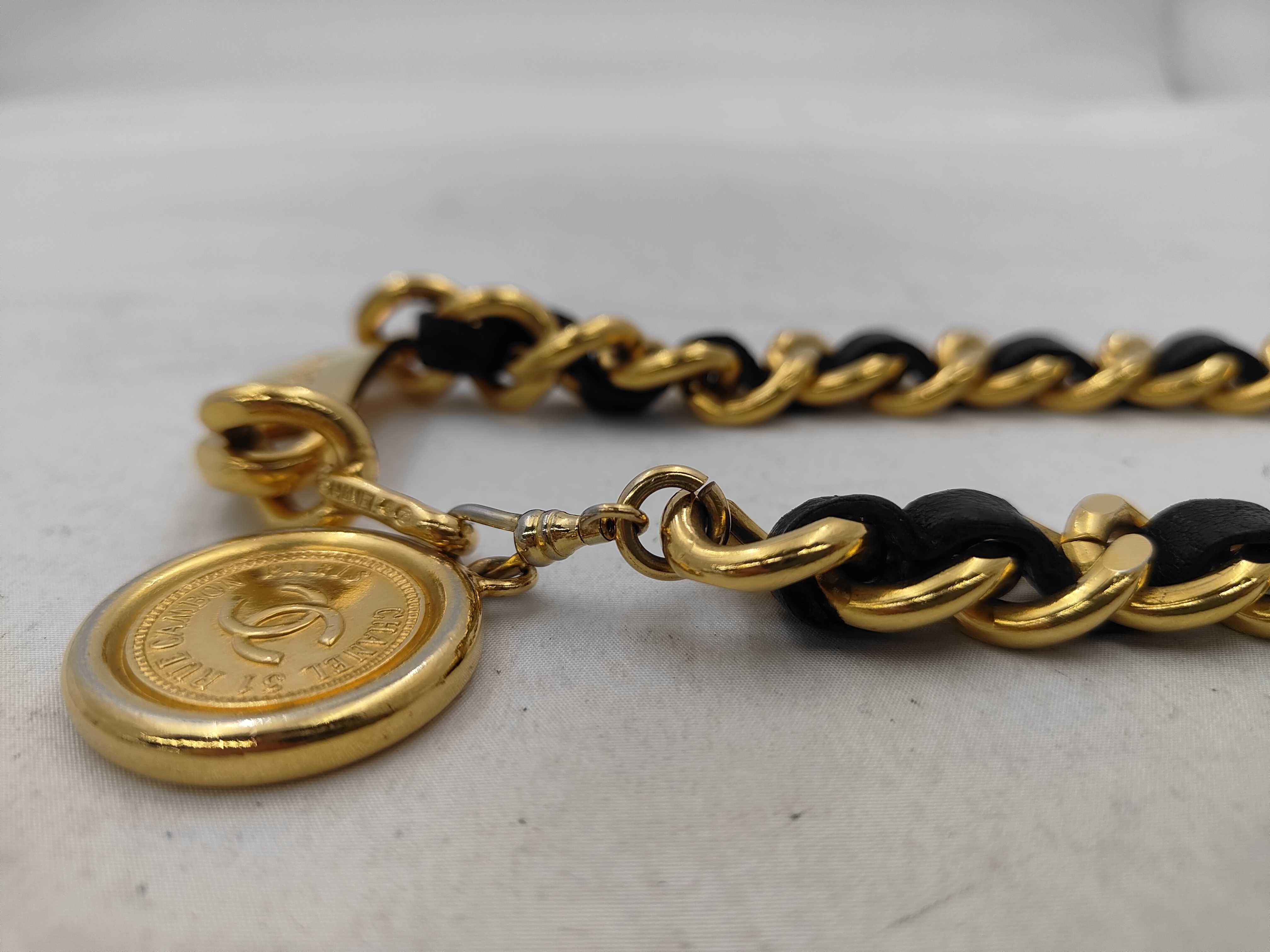 31 RUE CAMBON Chain Belt Gold x Black Belt — view 2