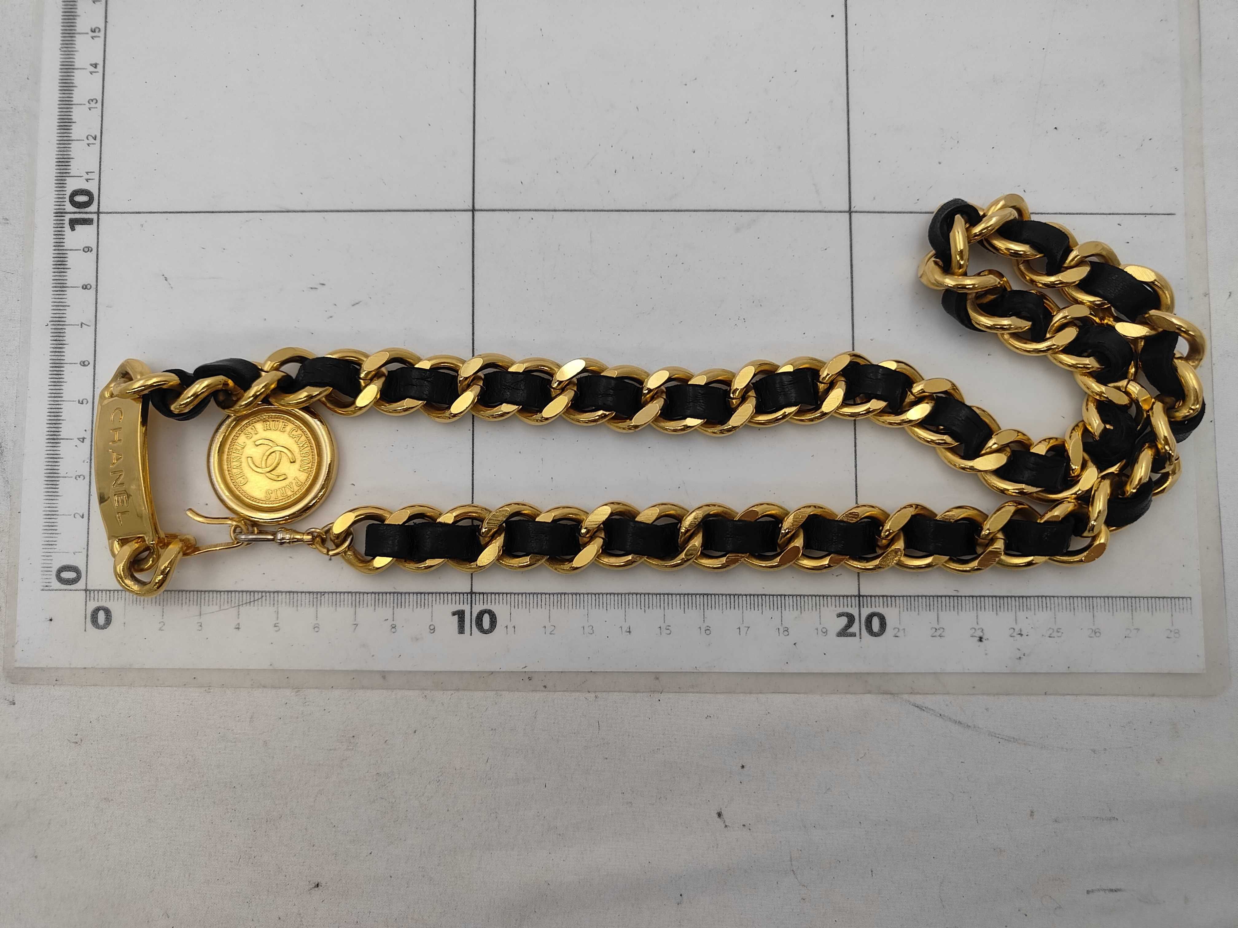 31 RUE CAMBON Chain Belt Gold x Black Belt — view 5