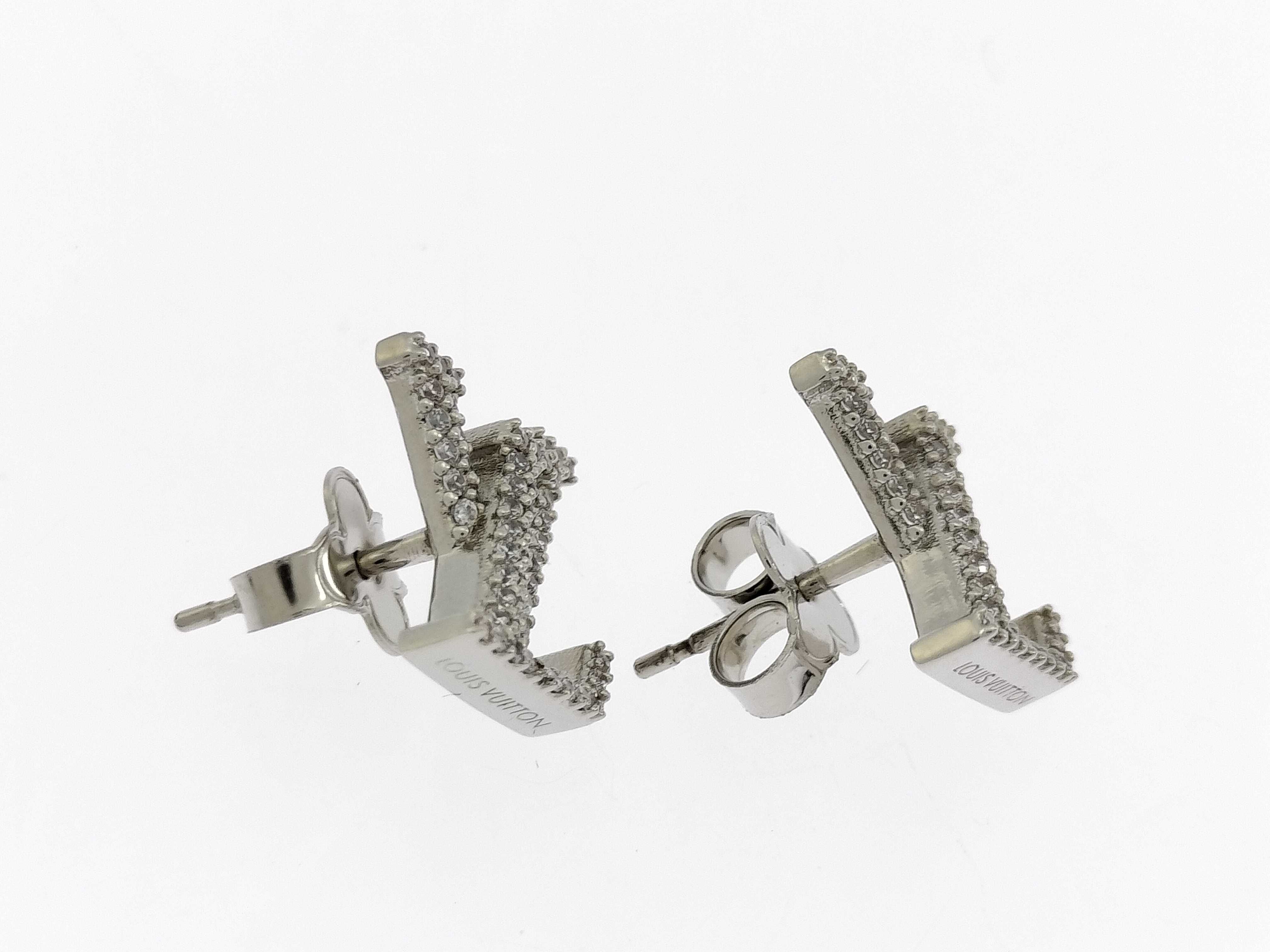 M00608 Iconic Strass Silver Earrings — view 3