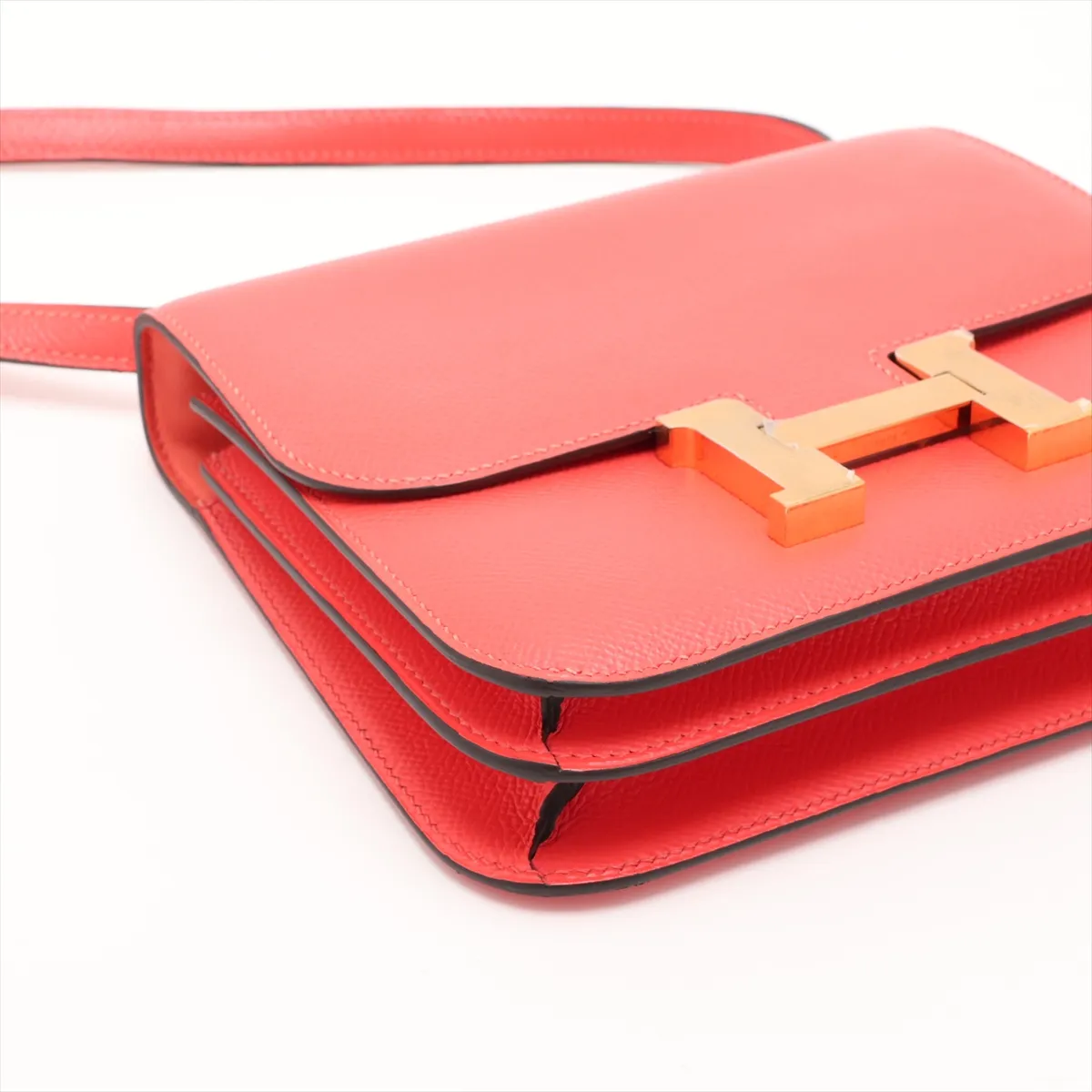 [Individually packaged] Hermes Constance 3 Mini 18 Veau Epsom Rouge Pivoine Gold Hardware X: 2016 — view 4