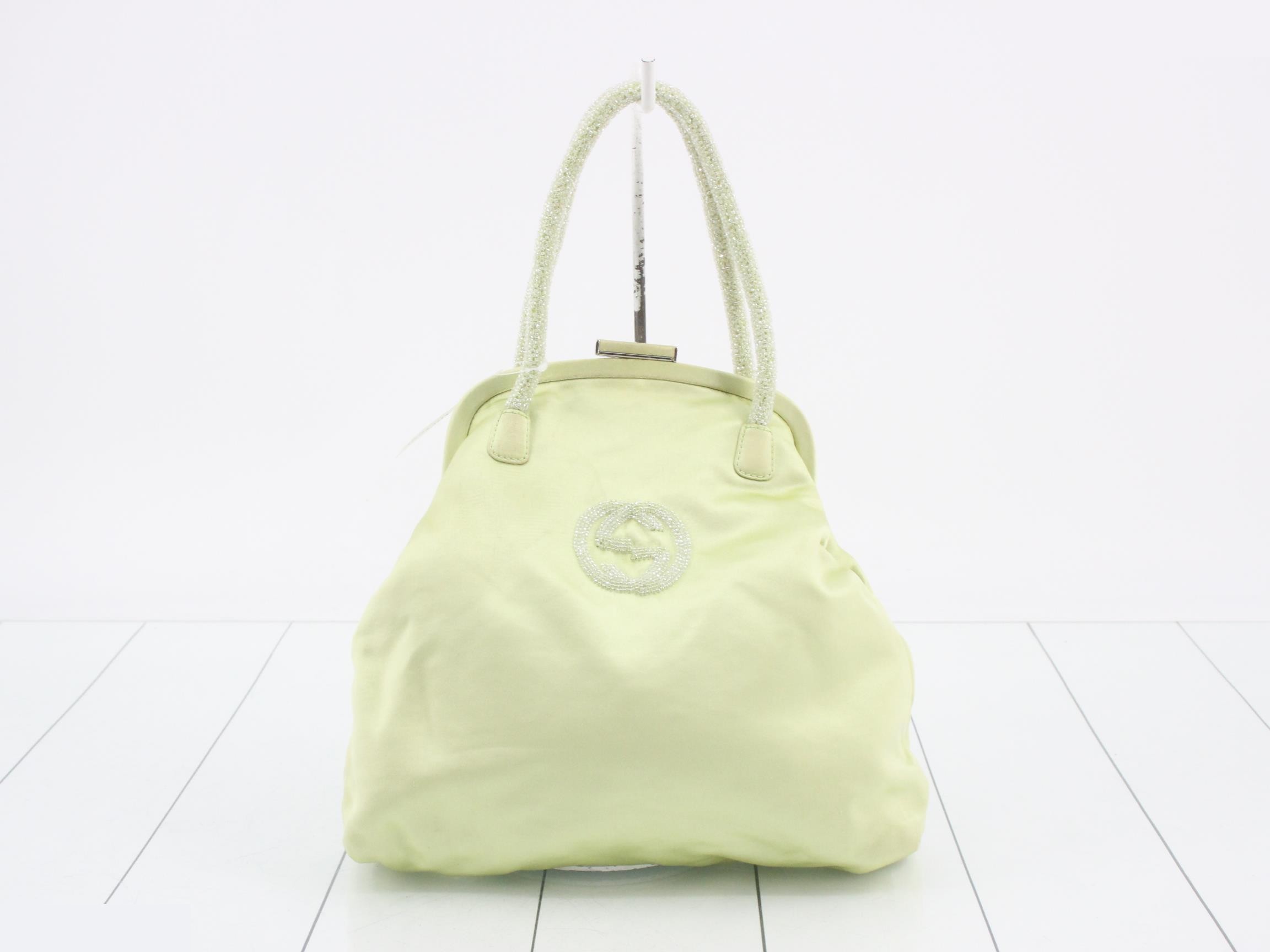 GG Interlocking Beads Satin Light Green