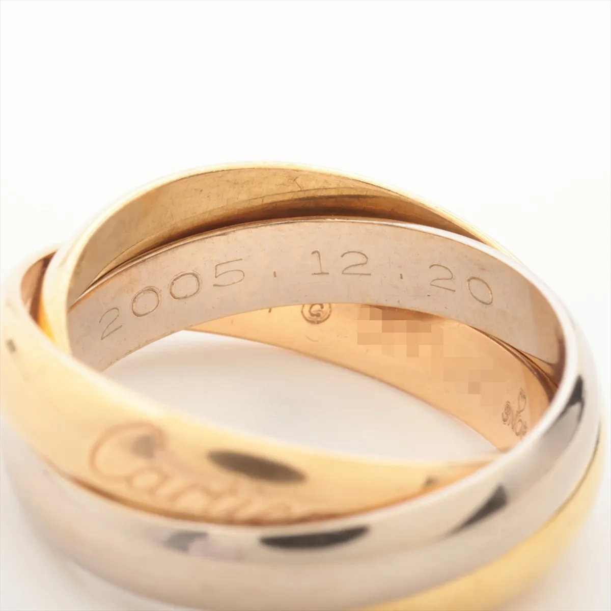 Trinity Ring 750 (Yellow Gold x Pink Gold x White Gold) 7.9g Size 51 Nameplate DW1490 — view 5