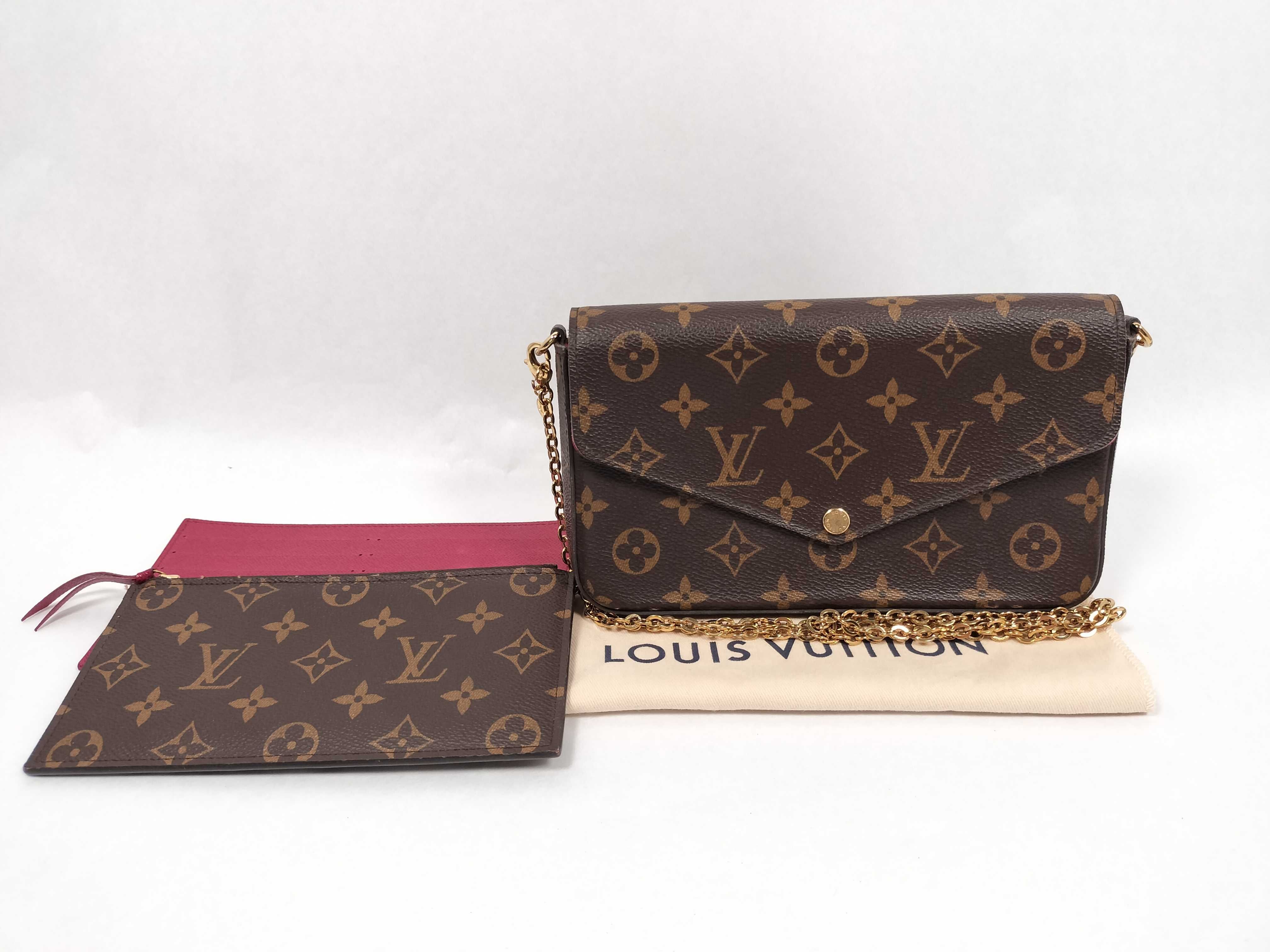 Monogram ID- Monogram Pochette Felicie M81896 Brown There was an RFID protection shoulder bag