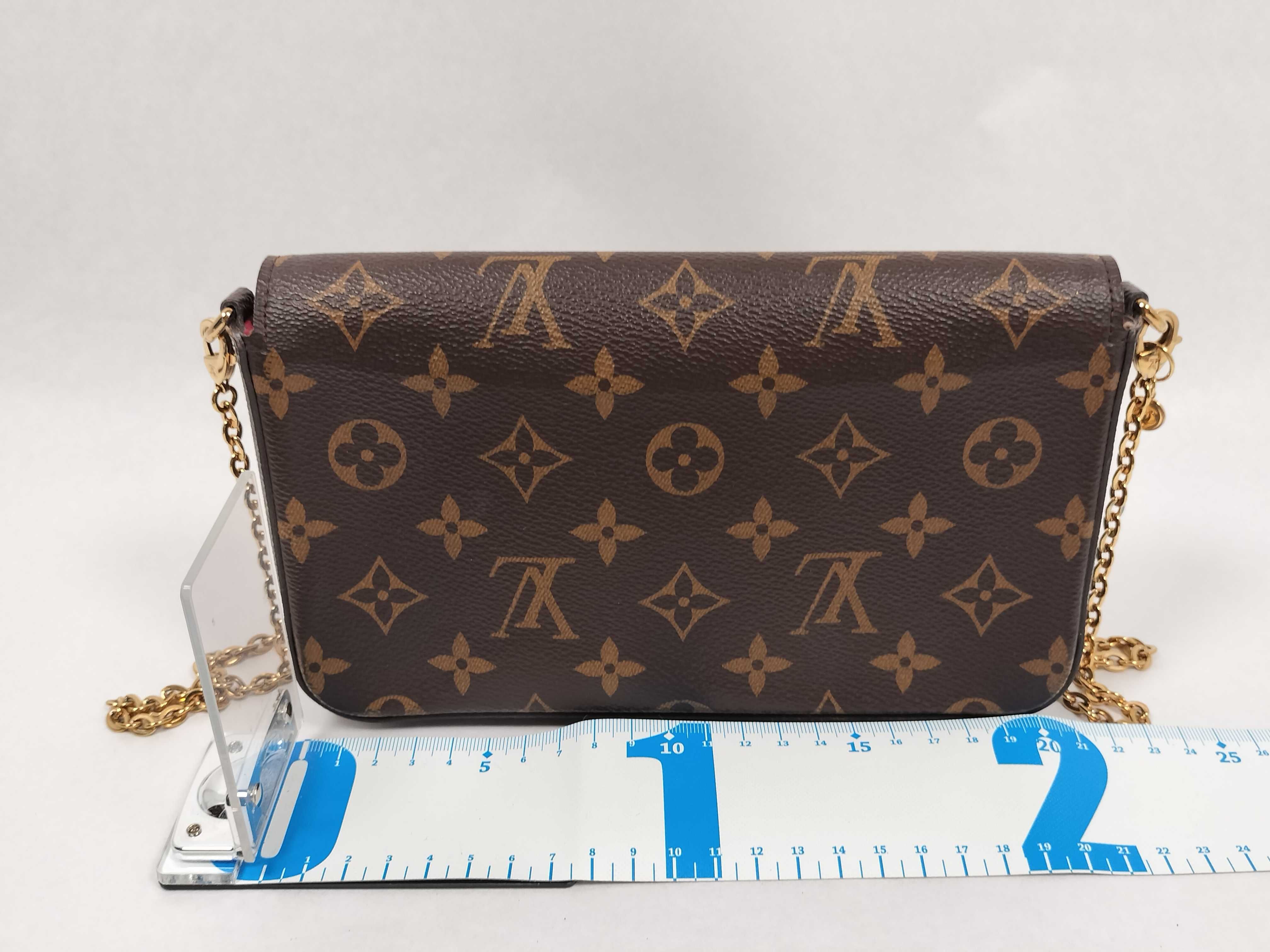 Monogram ID- Monogram Pochette Felicie M81896 Brown There was an RFID protection shoulder bag — view 2