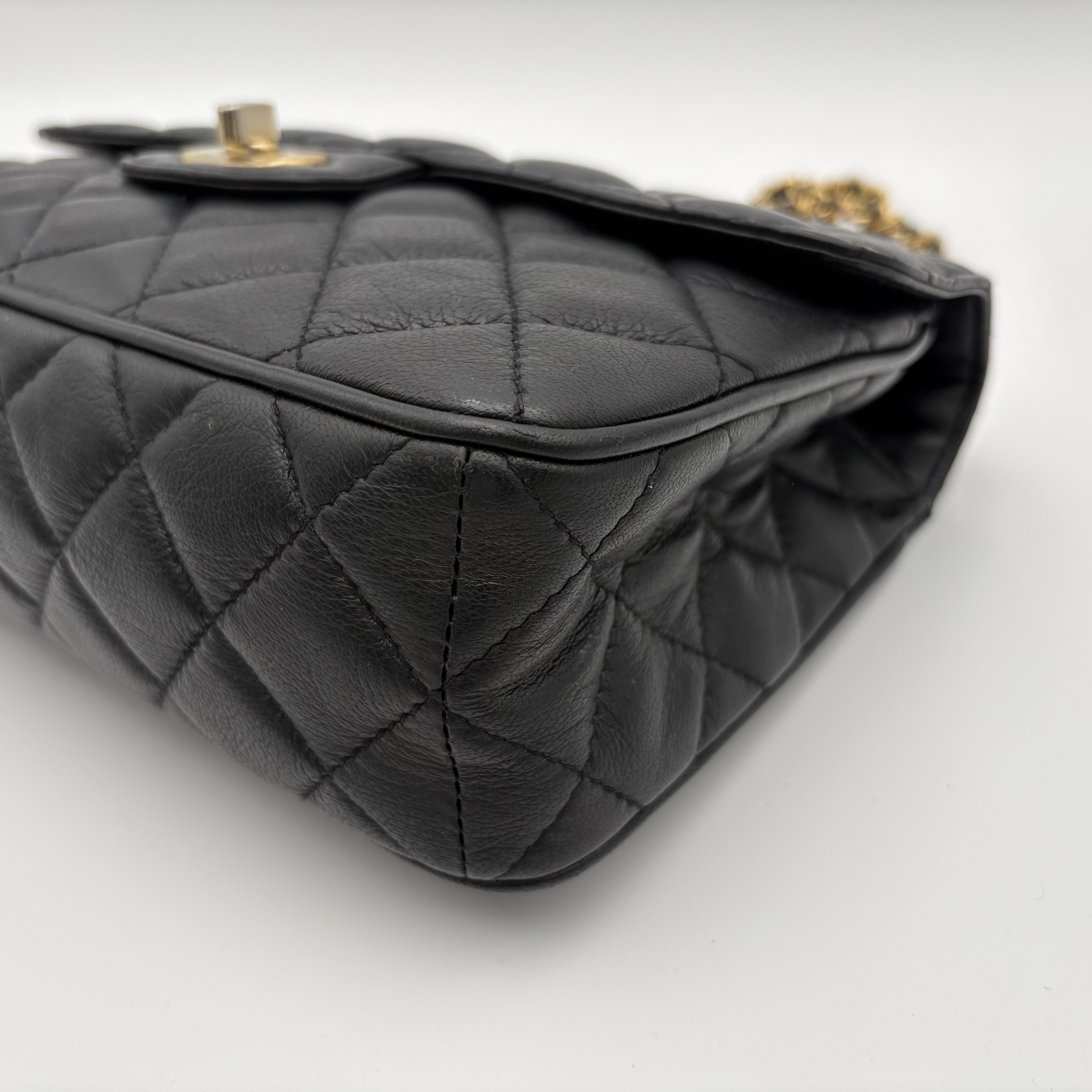 Quilted Leather Shoulder Bag — view 7
