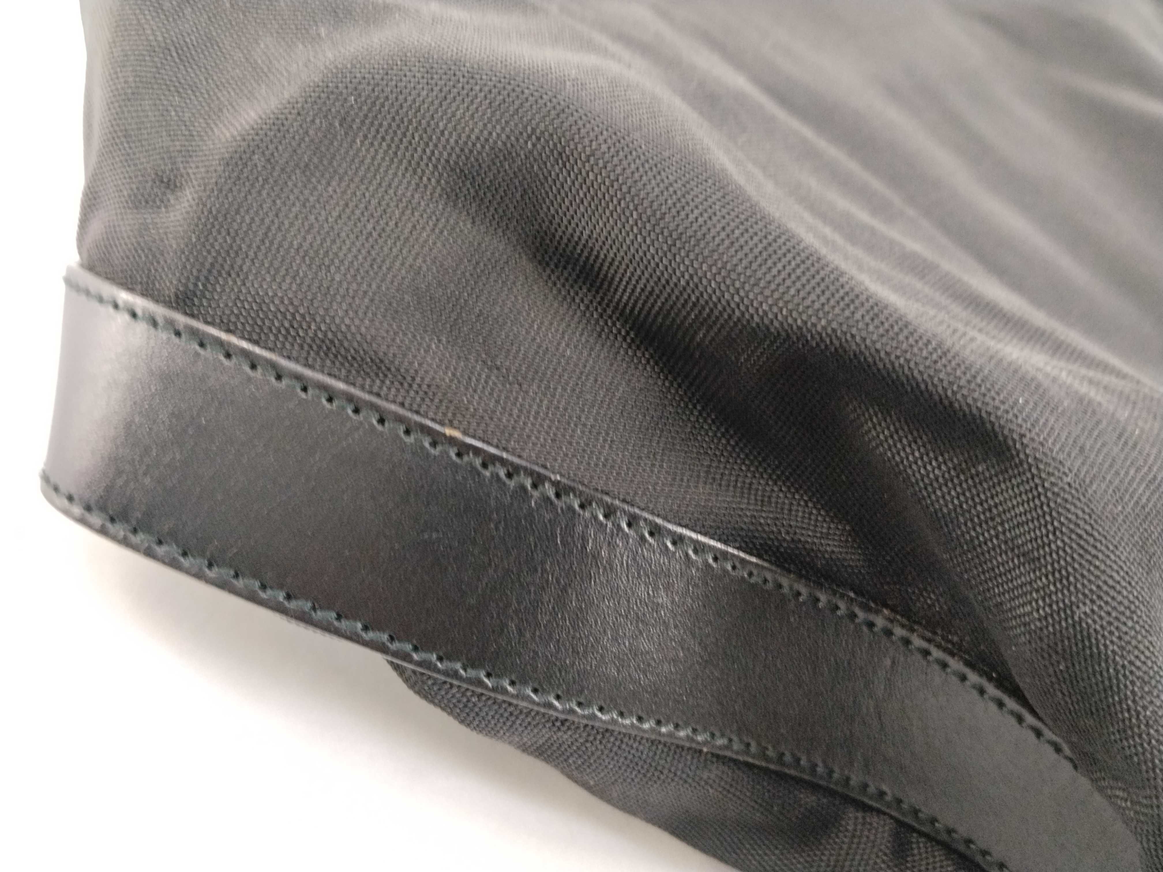 001-1955 Shoulder Bag, Nylon, Black, Plain. — view 14