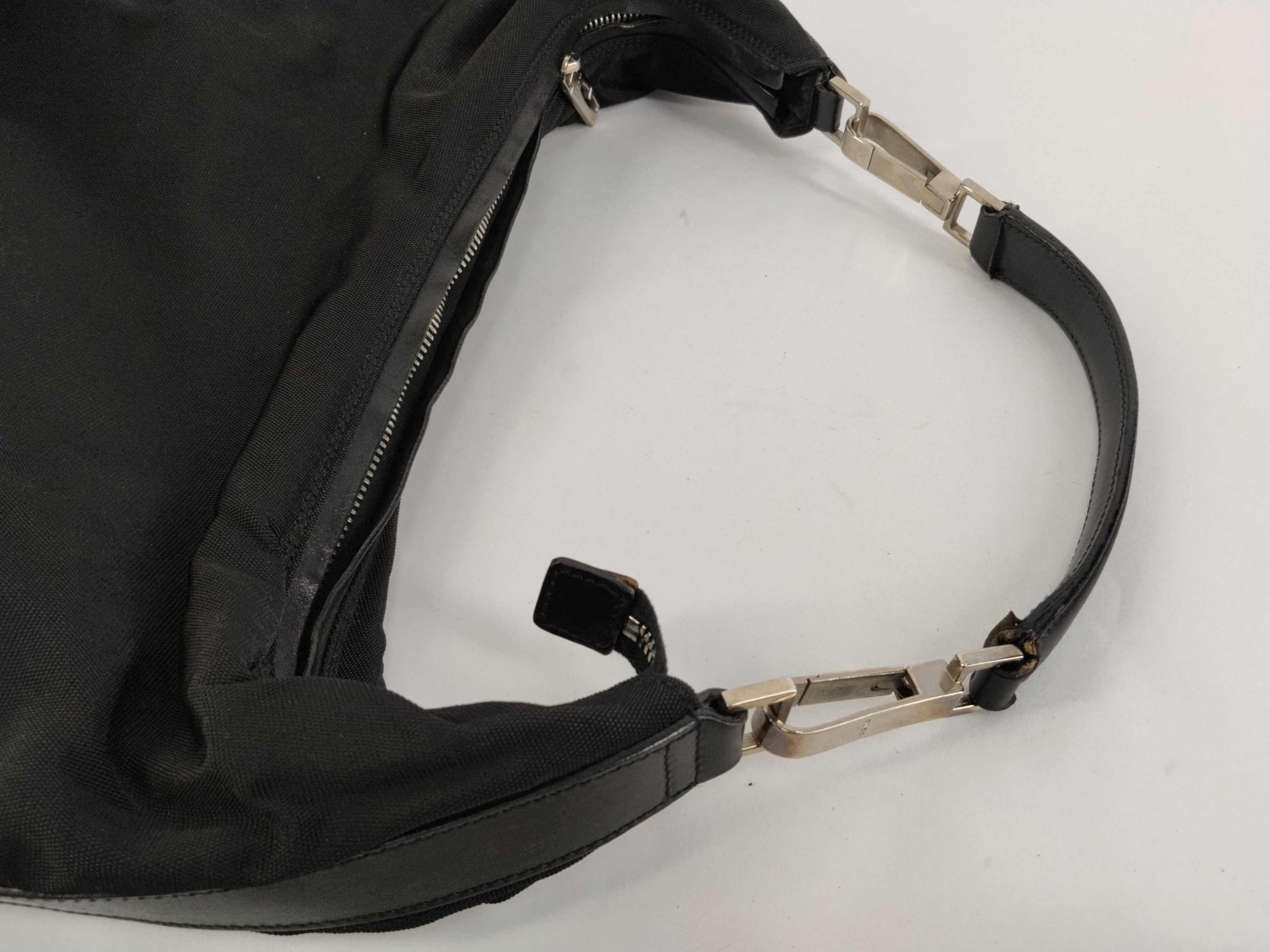 001-1955 Shoulder Bag, Nylon, Black, Plain. — view 3