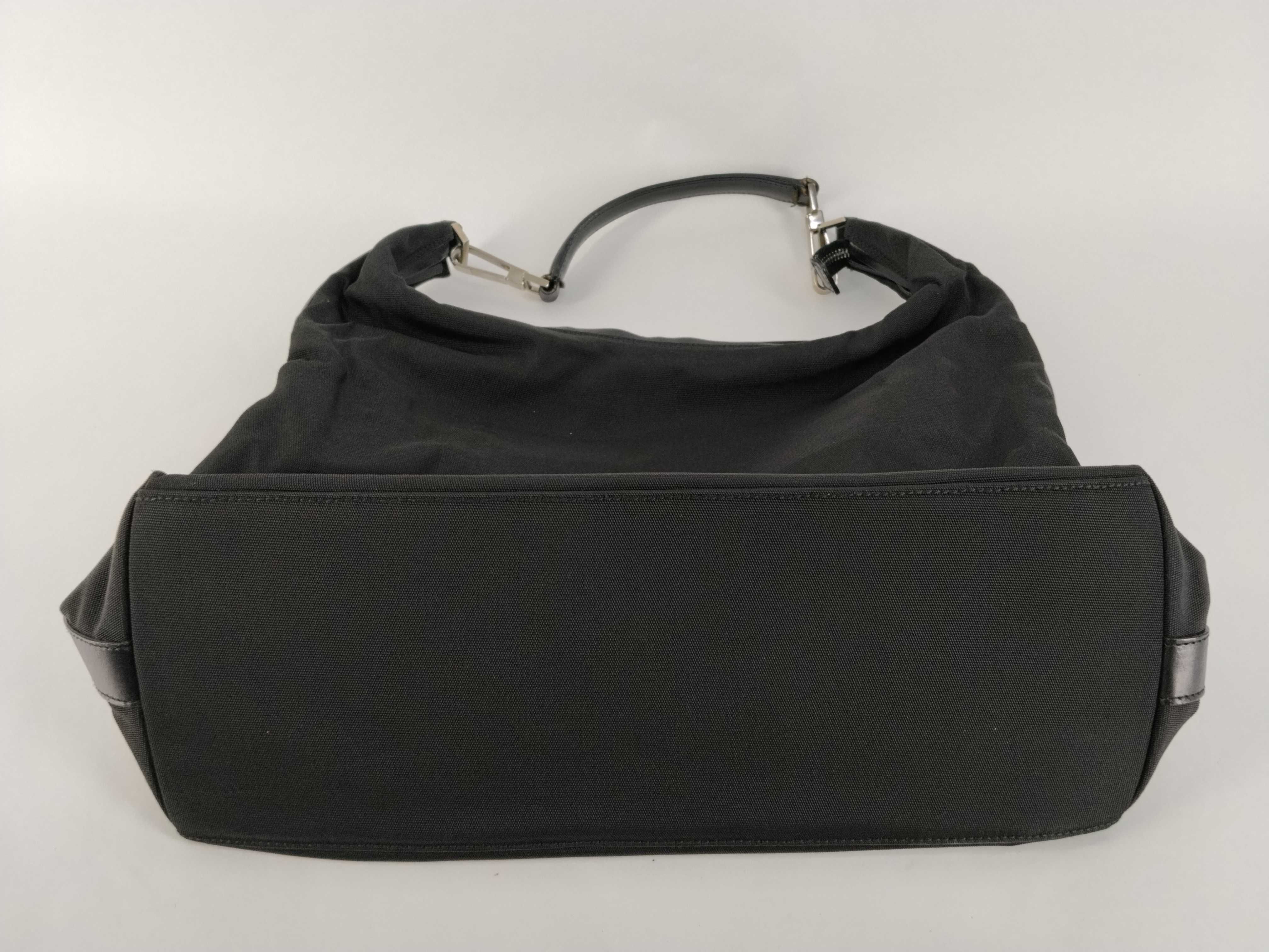 001-1955 Shoulder Bag, Nylon, Black, Plain. — view 7