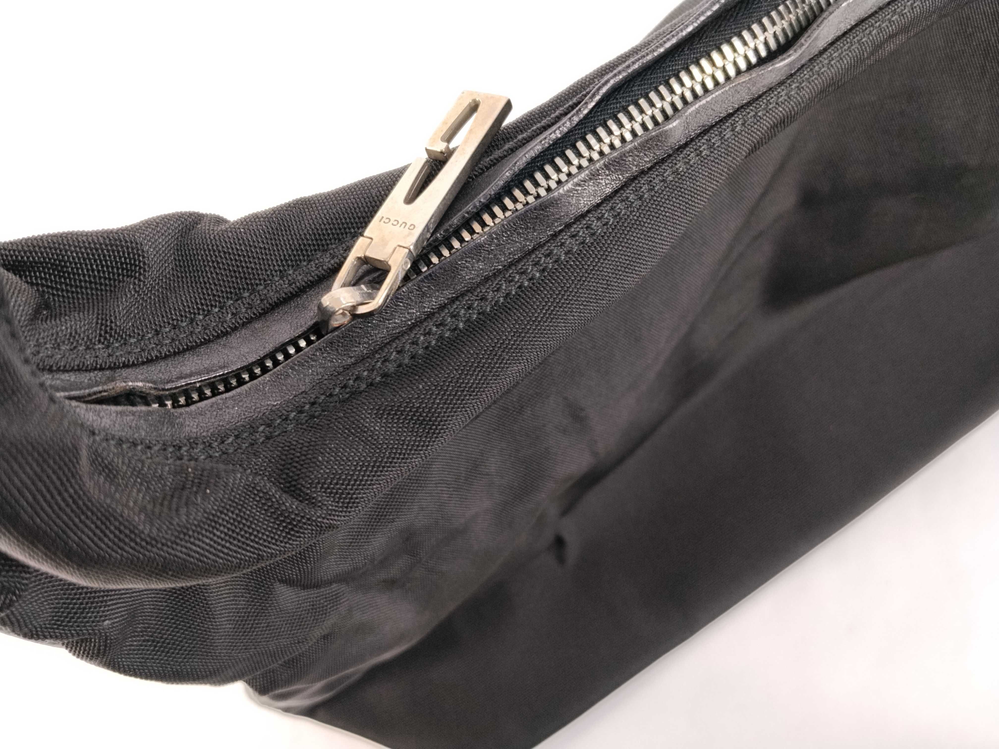 001-1955 Shoulder Bag, Nylon, Black, Plain. — view 8