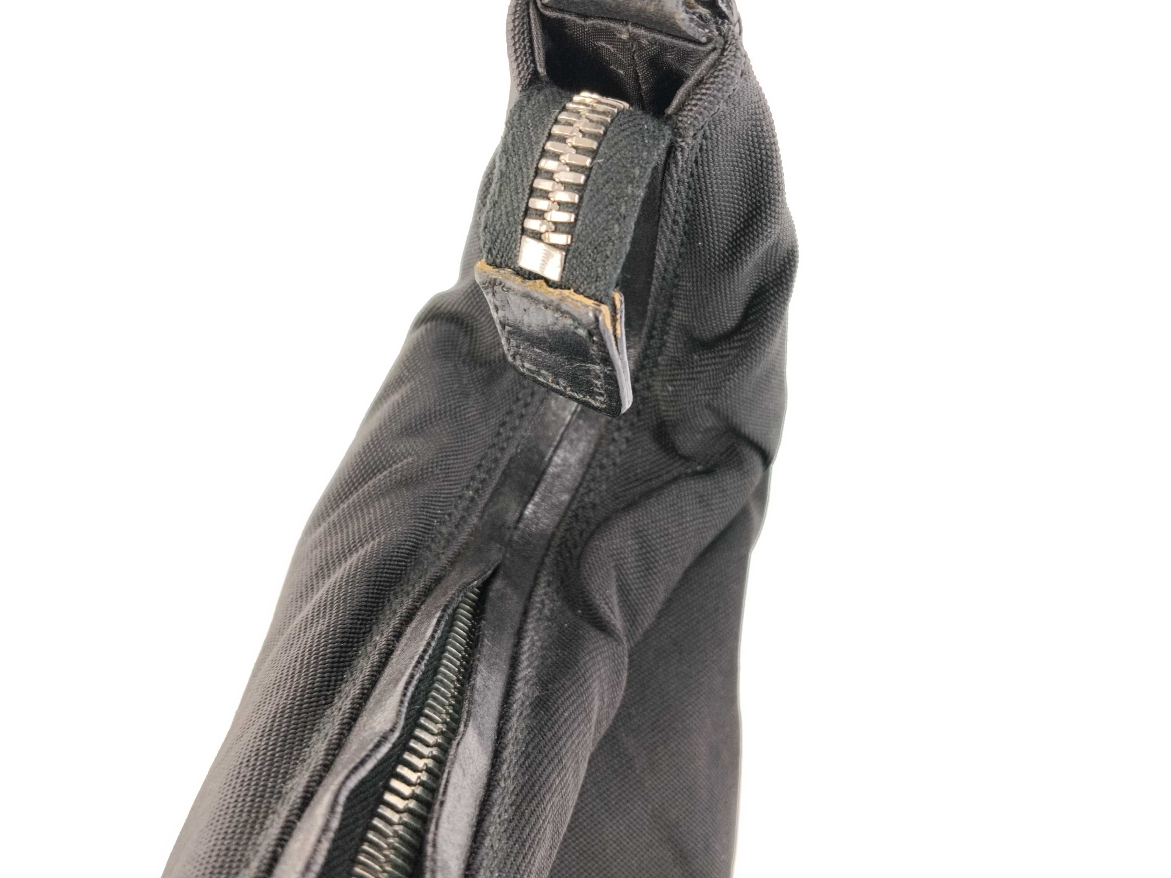 001-1955 Shoulder Bag, Nylon, Black, Plain. — view 9