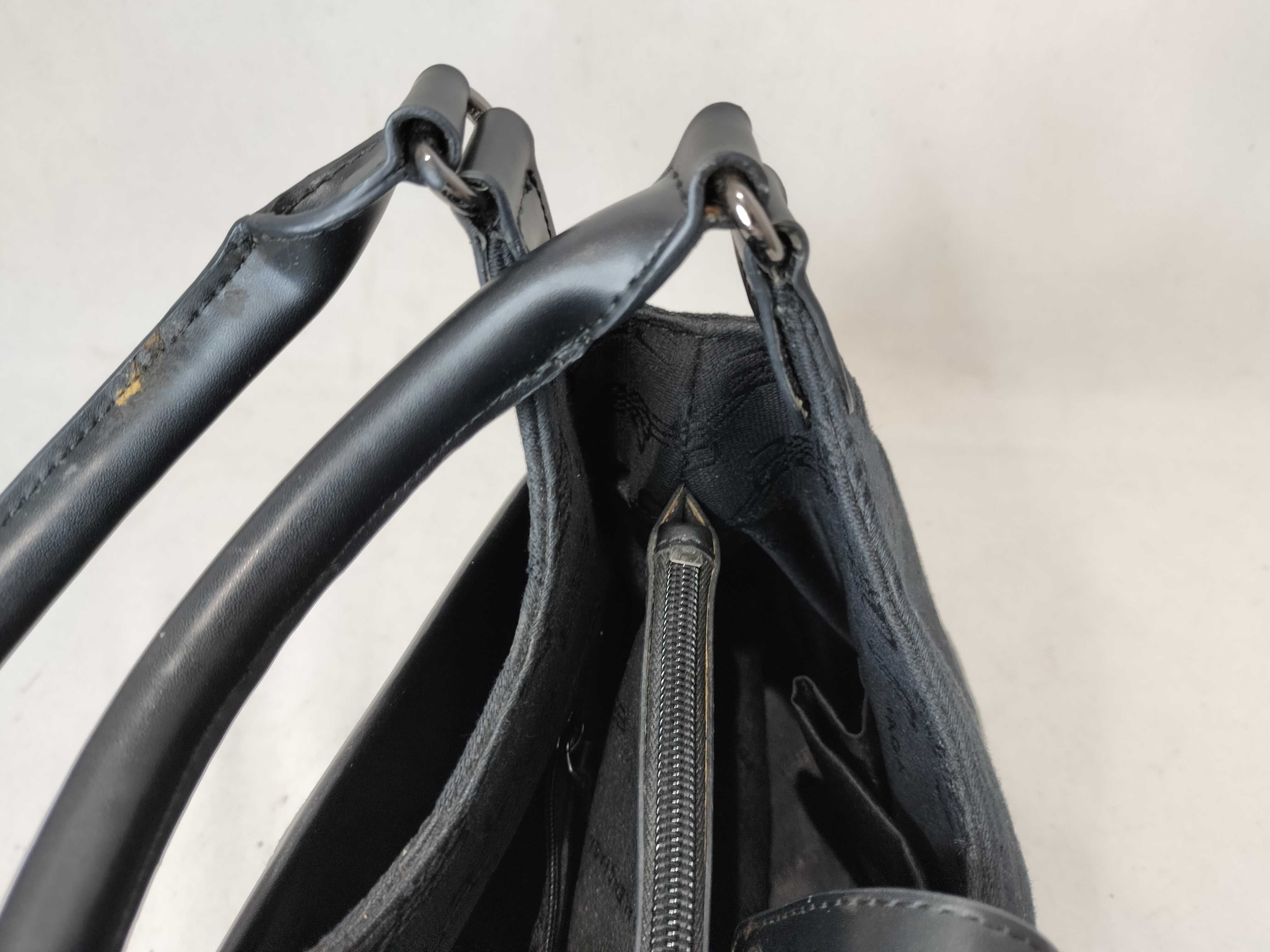 BB logo canvas black handbag — view 12