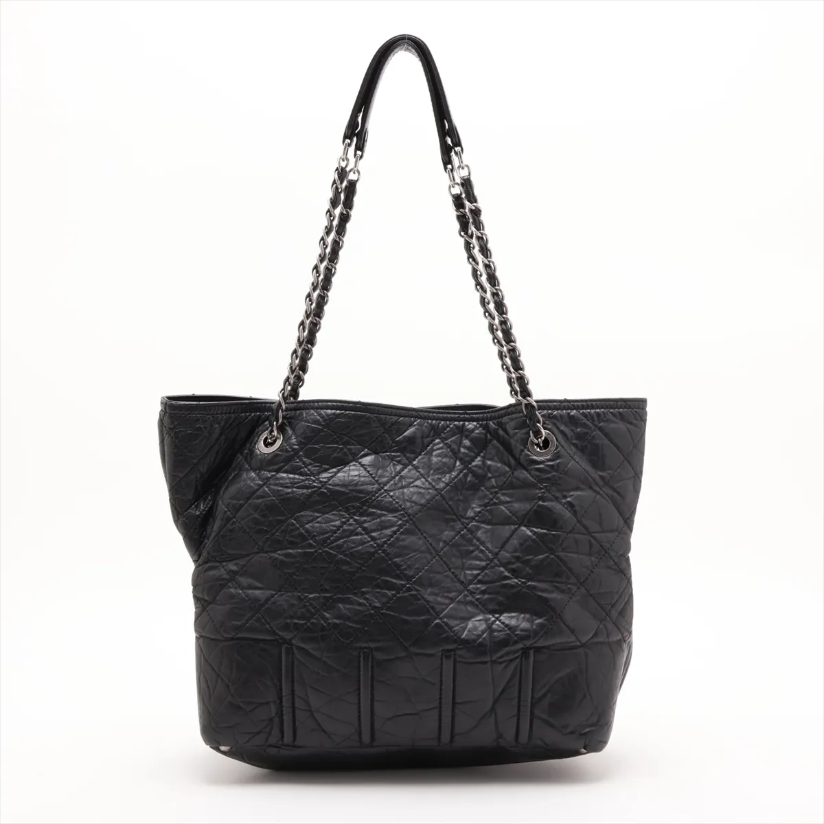 Coco Mark Vintage Calf Chain Tote Bag, Black with Gunmetal Hardware, Item No. 12930362 (Serial Number 12) — view 2