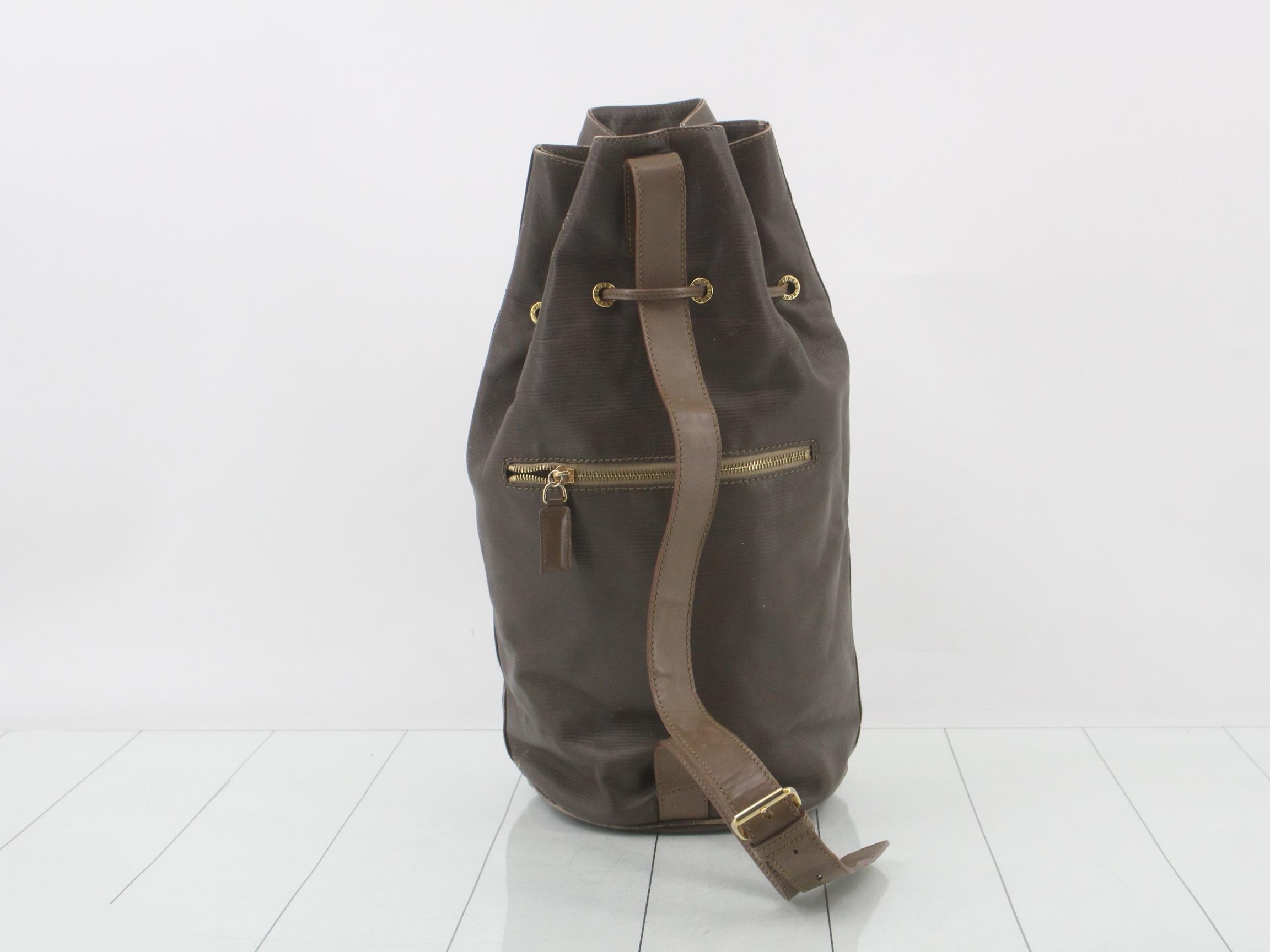 FF logo embossed leather drawstring pouch — view 2