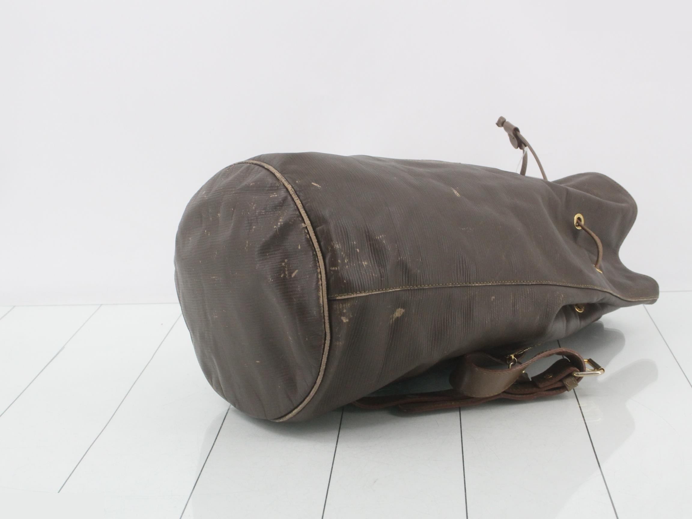 FF logo embossed leather drawstring pouch — view 6