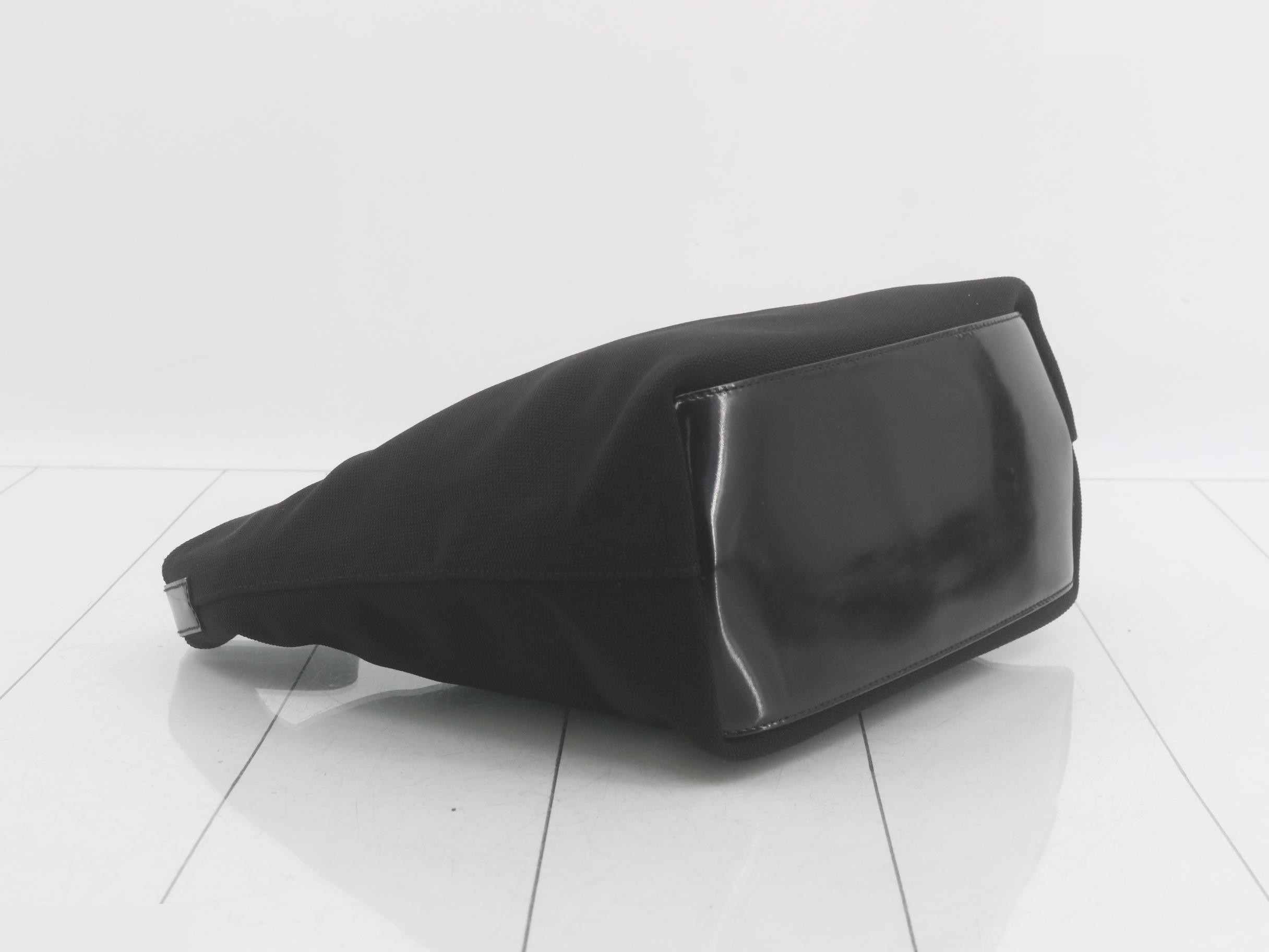 One-shoulder bag, black nylon, metal — view 5