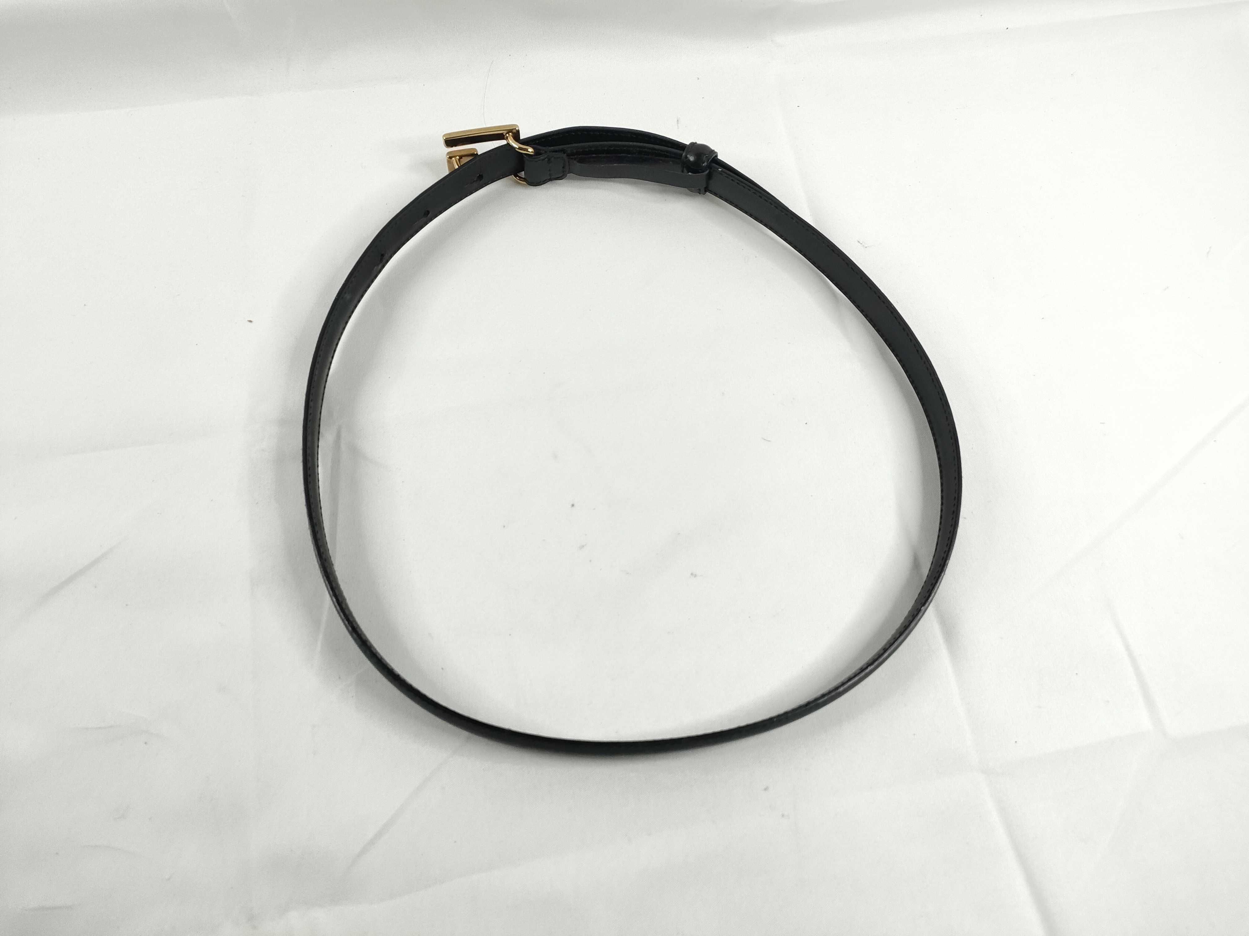 belt, black leather, G buckle (VO8401) — view 2