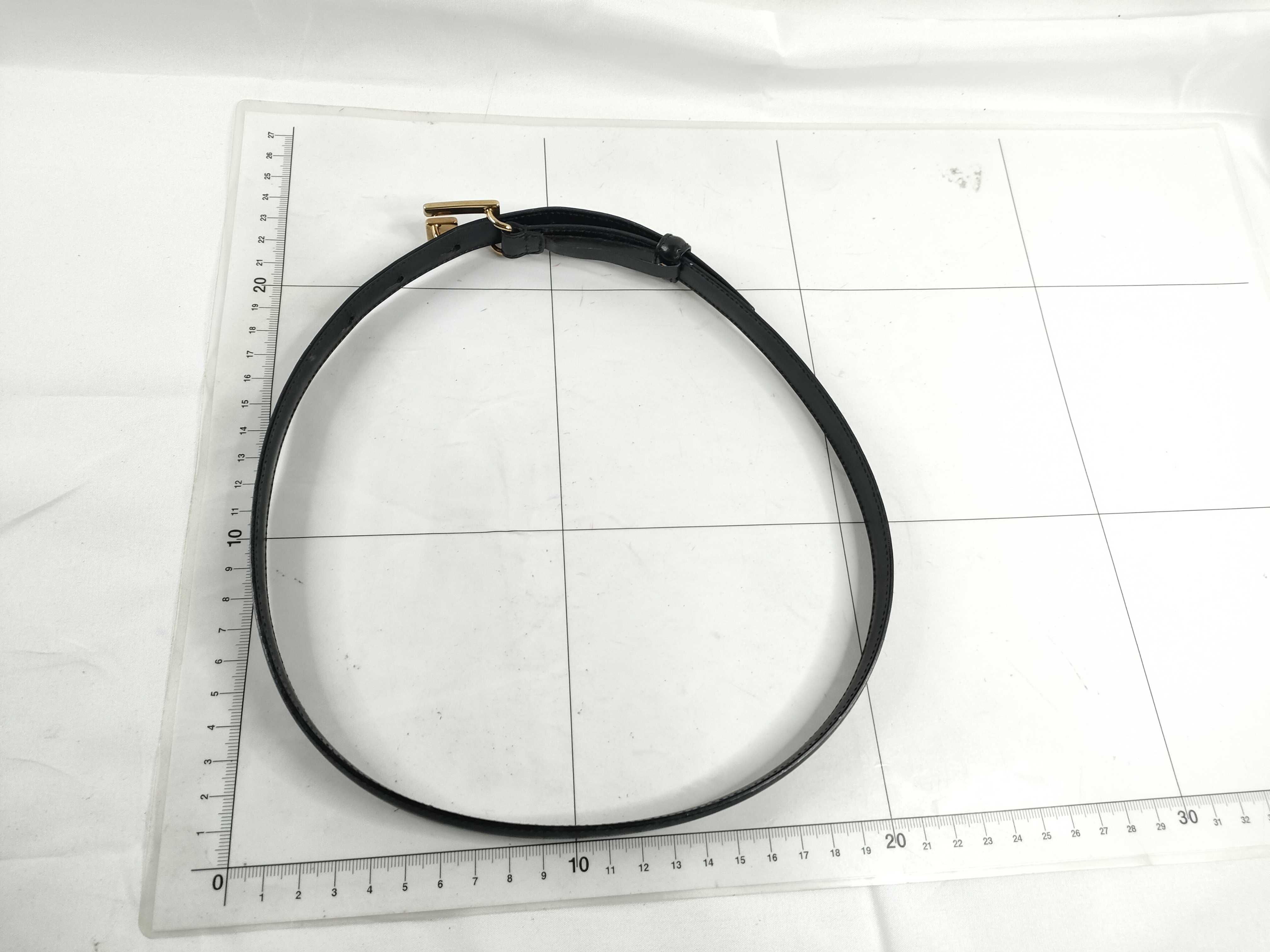 belt, black leather, G buckle (VO8401) — view 3