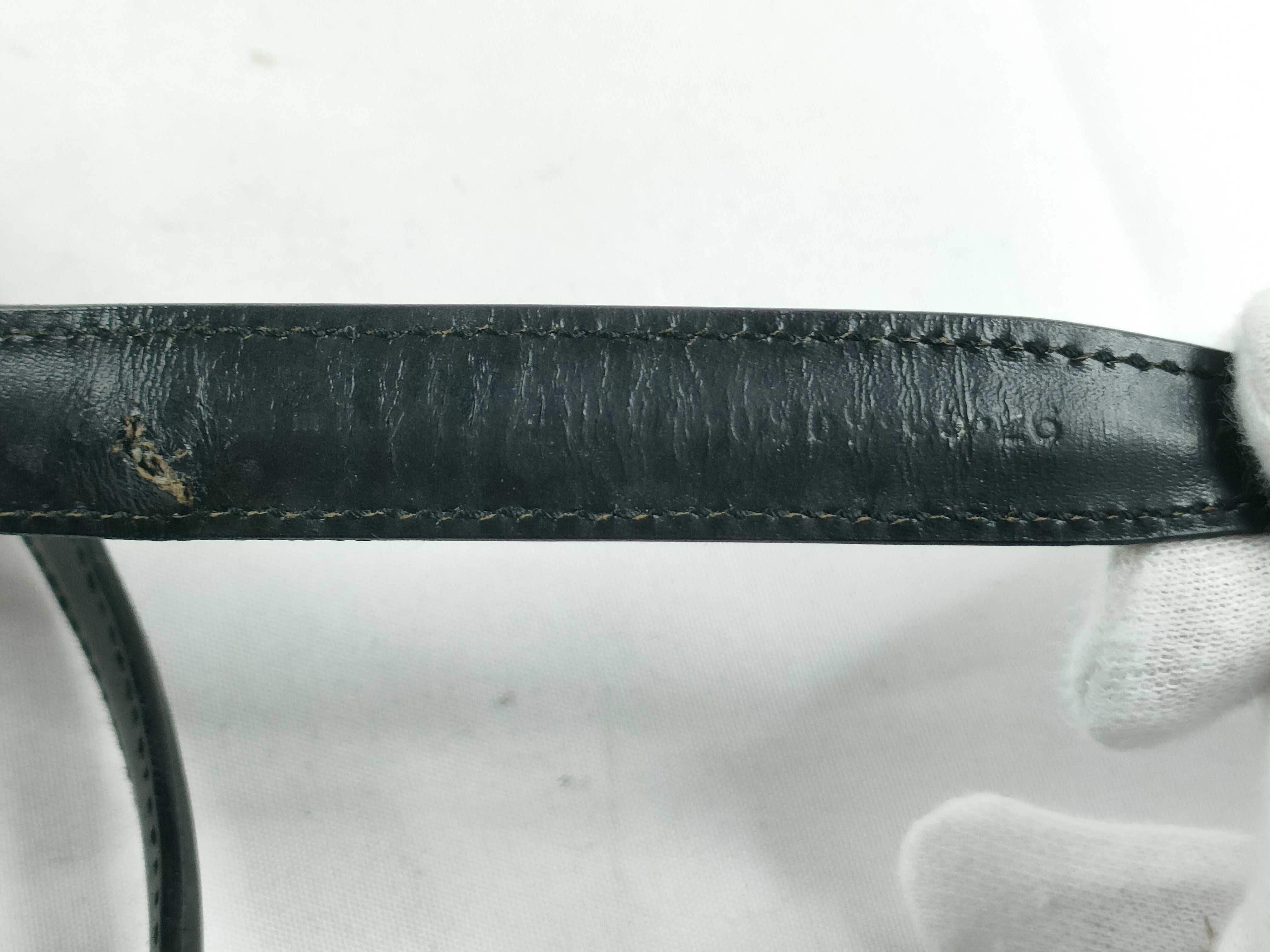 belt, black leather, G buckle (VO8401) — view 7