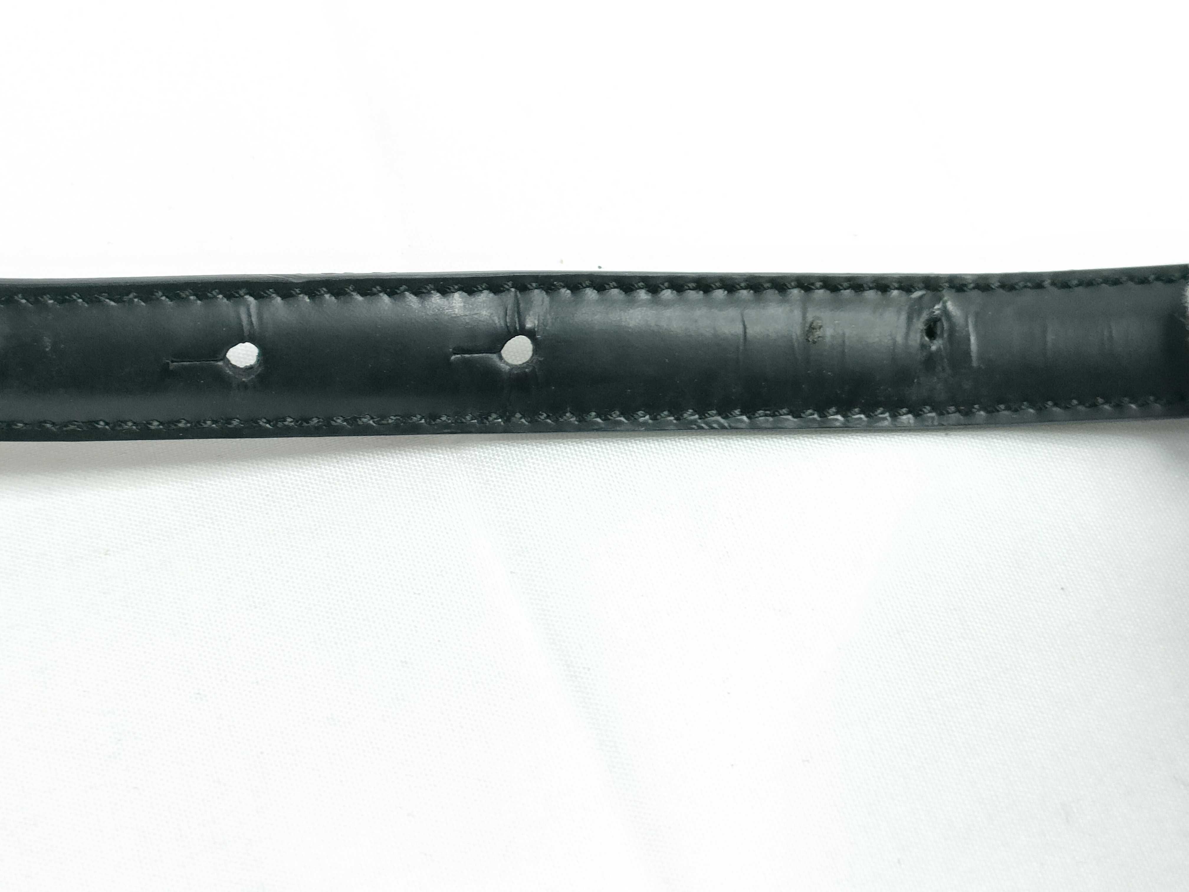 belt, black leather, G buckle (VO8401) — view 8