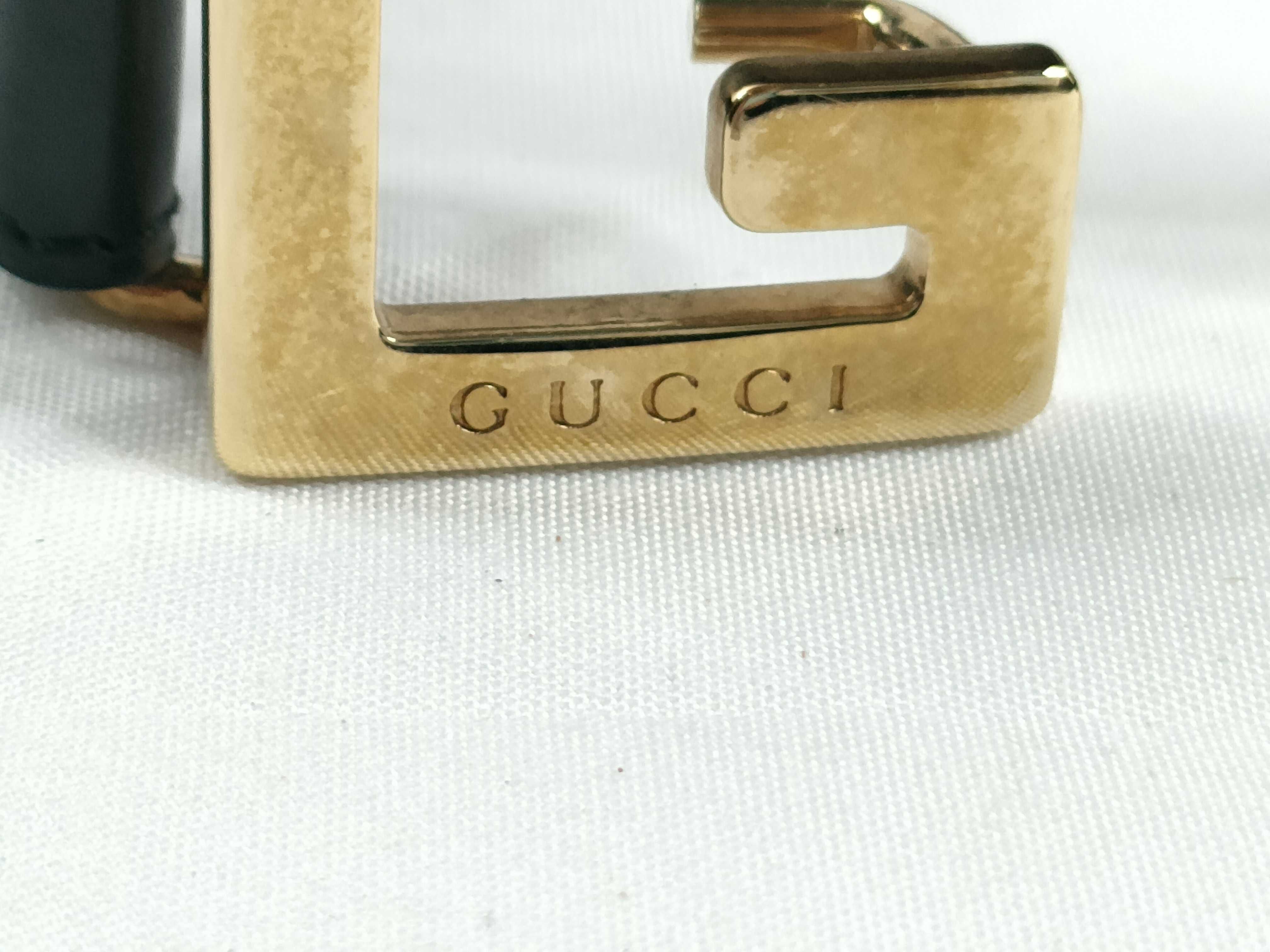 belt, black leather, G buckle (VO8401) — view 10