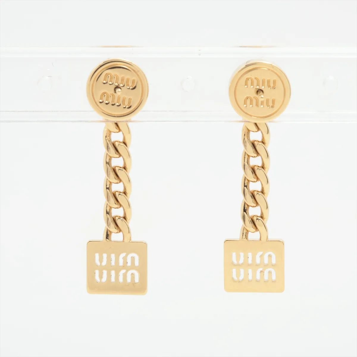 5IO125 Logo Earrings (Pair) GP Gold - — view 2