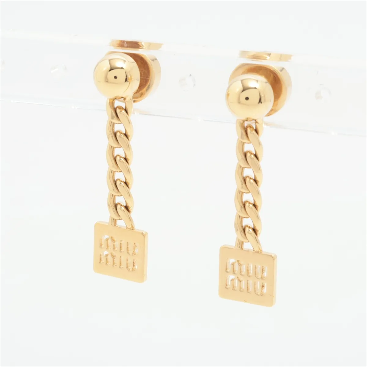 5IO125 Logo Earrings (Pair) GP Gold - — view 3
