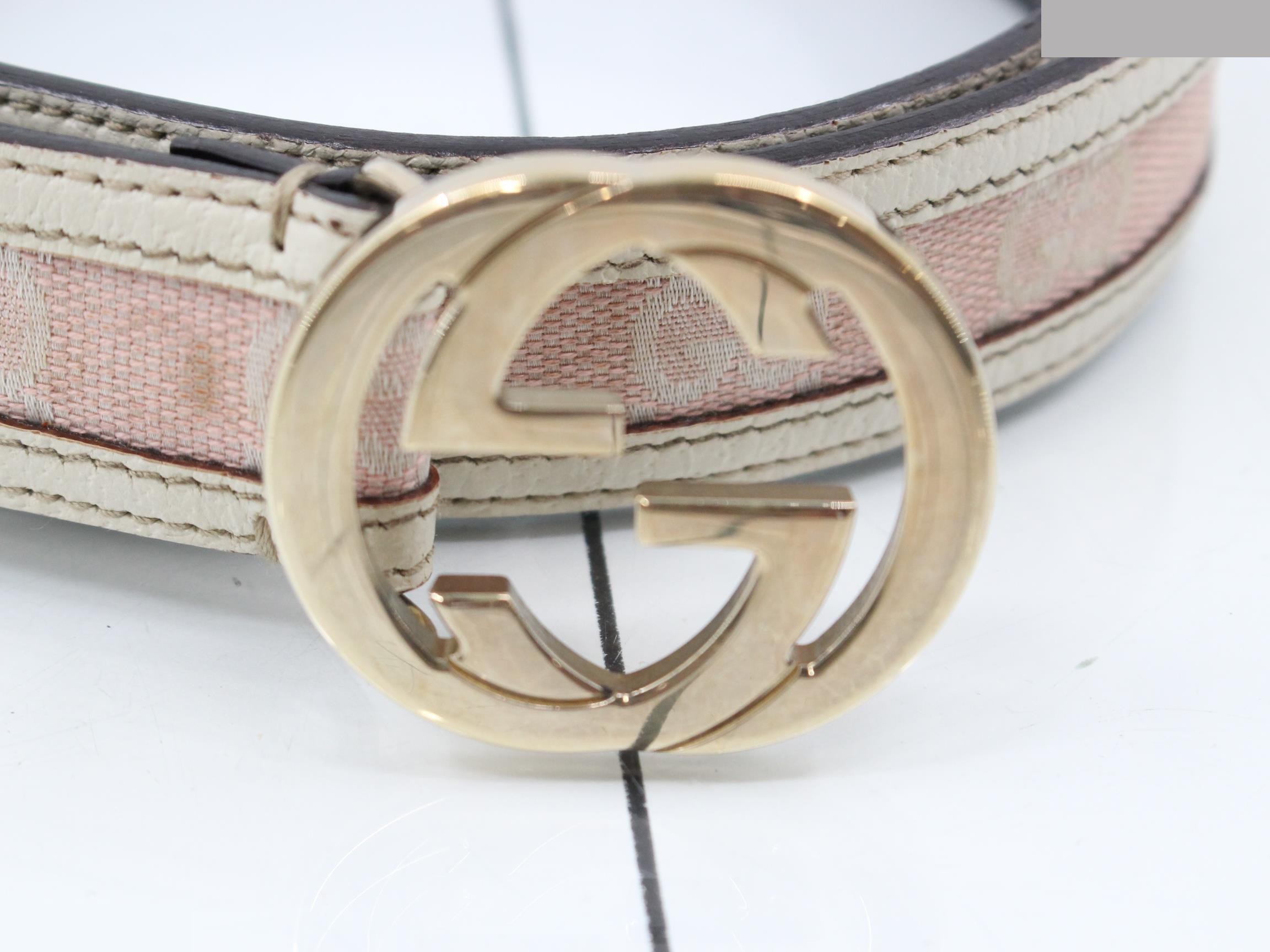 GG Canvas (Accessories) Belt - Pink — view 3
